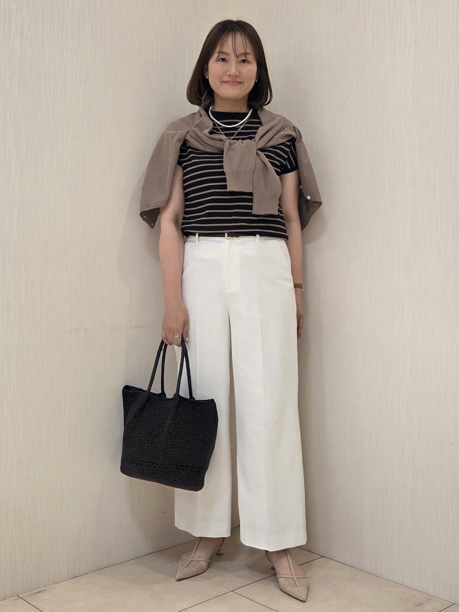 naokoさんの「UNTITLED｜【9色展開/アンサンブル可/洗える】コットンベーシックニット」を使ったコーディネート