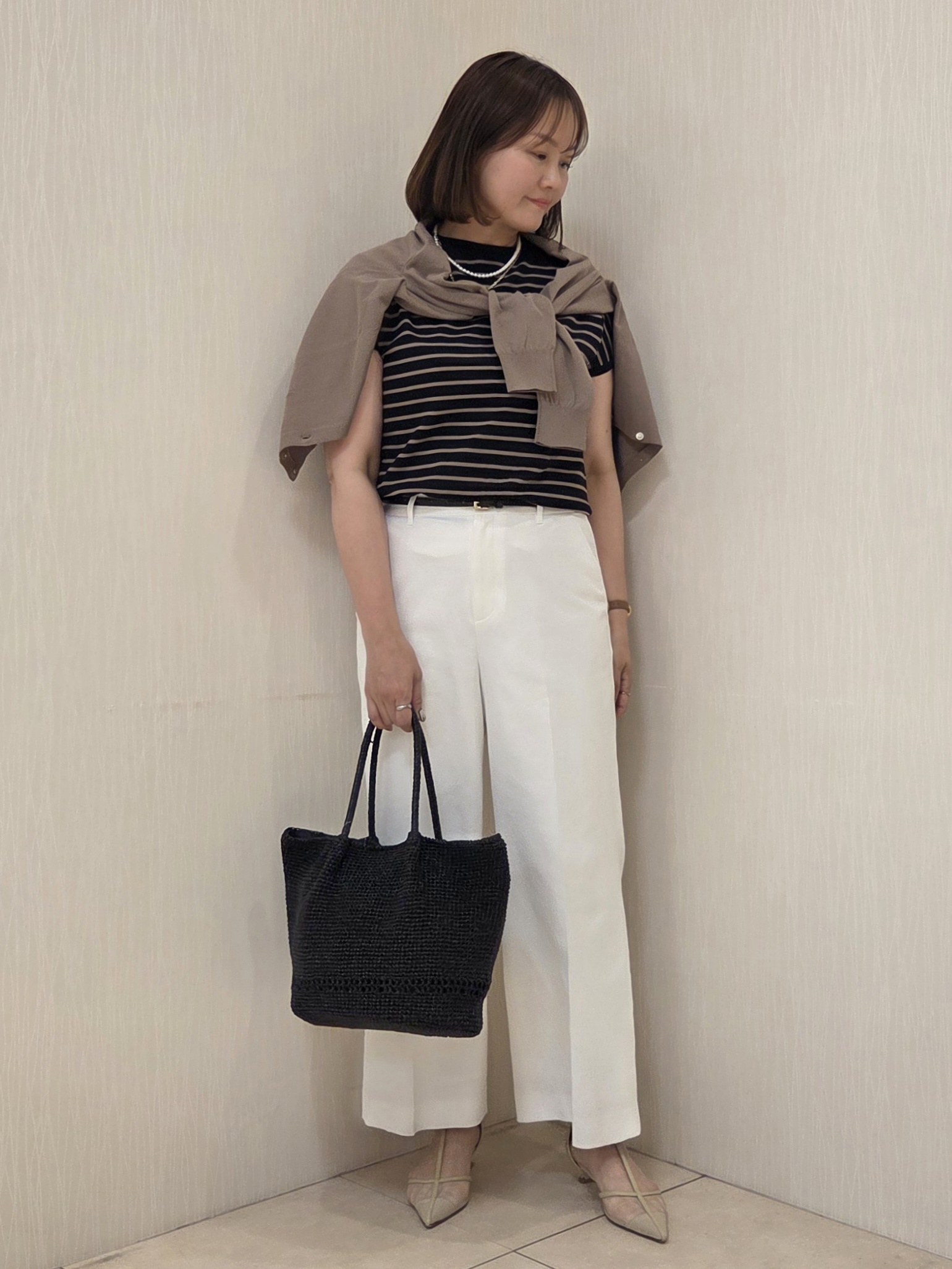 naokoさんの「UNTITLED｜【9色展開/アンサンブル可/洗える】コットンベーシックニット」を使ったコーディネート