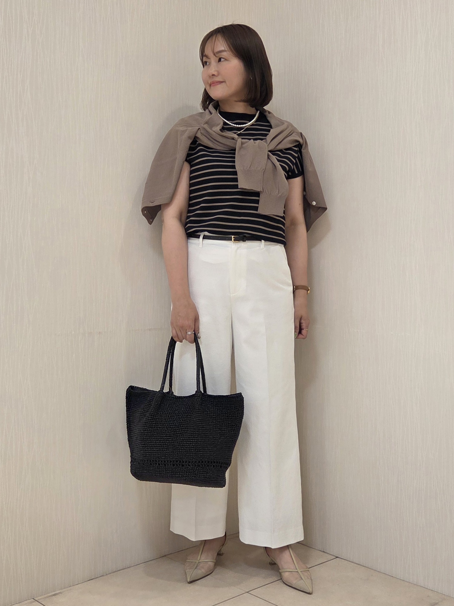 naokoさんの「UNTITLED｜【9色展開/アンサンブル可/洗える】コットンベーシックニット」を使ったコーディネート
