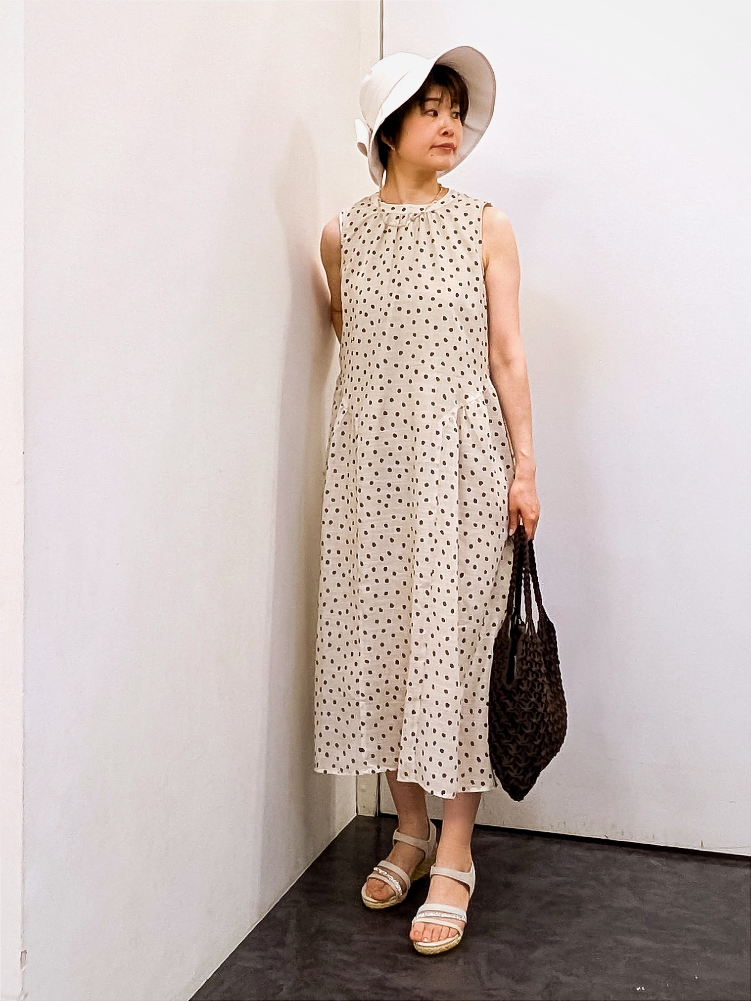 やまちゃんさんの「grove｜高評価！【洗える/名品】大人の透け感、シアーカーディガン」を使ったコーディネート