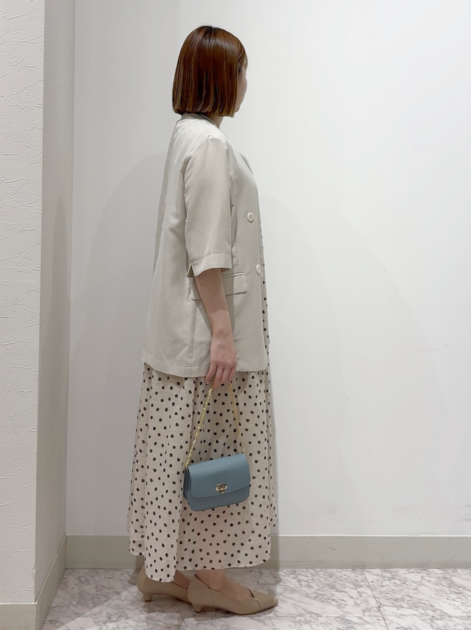 しかっちさんの「grove｜【洗濯機OK/ひんやり】軽く羽織れるハーフスリーブジャケット」を使ったコーディネート
