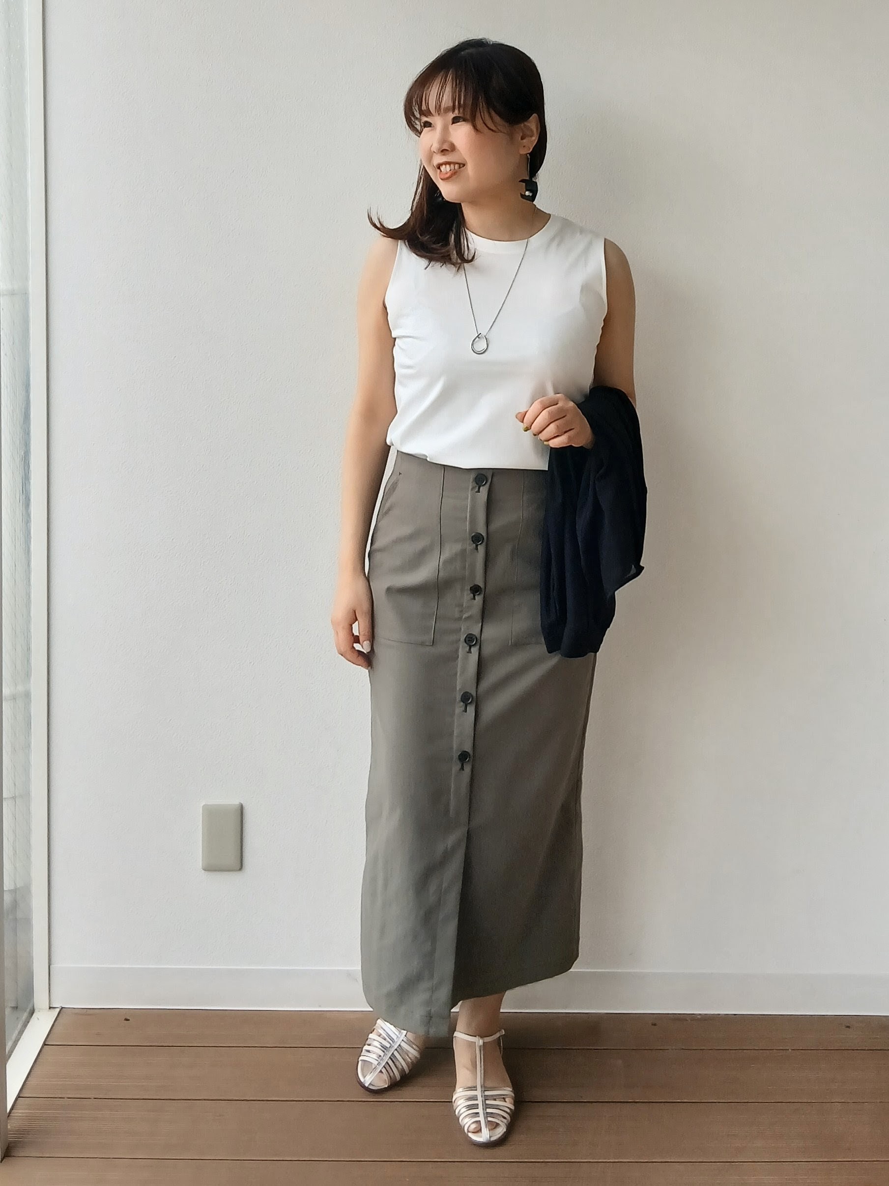 なみきさんの「UNTITLED｜◆【洗える】シアーブルゾン」を使ったコーディネート