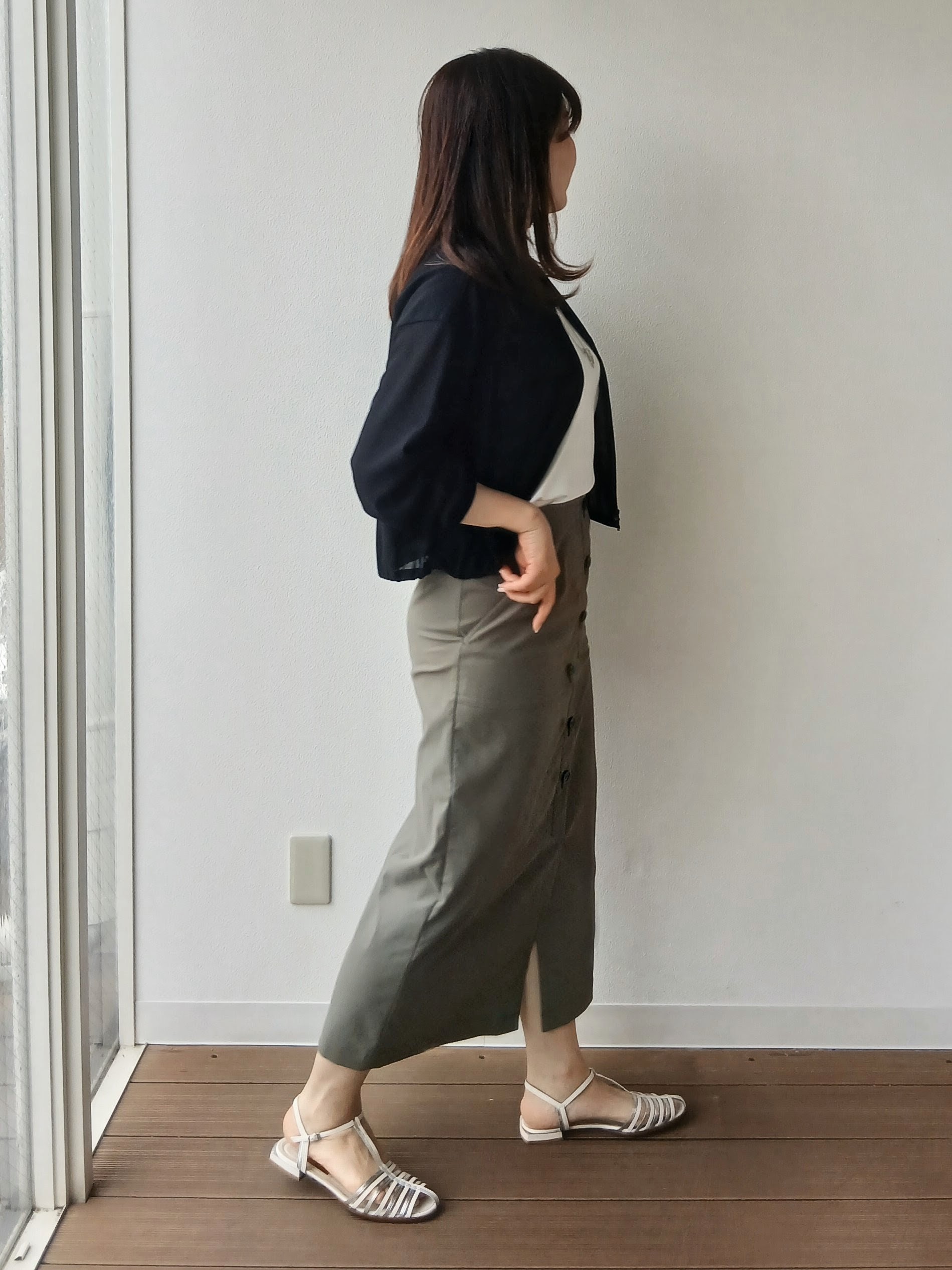 なみきさんの「UNTITLED｜◆【洗える】シアーブルゾン」を使ったコーディネート