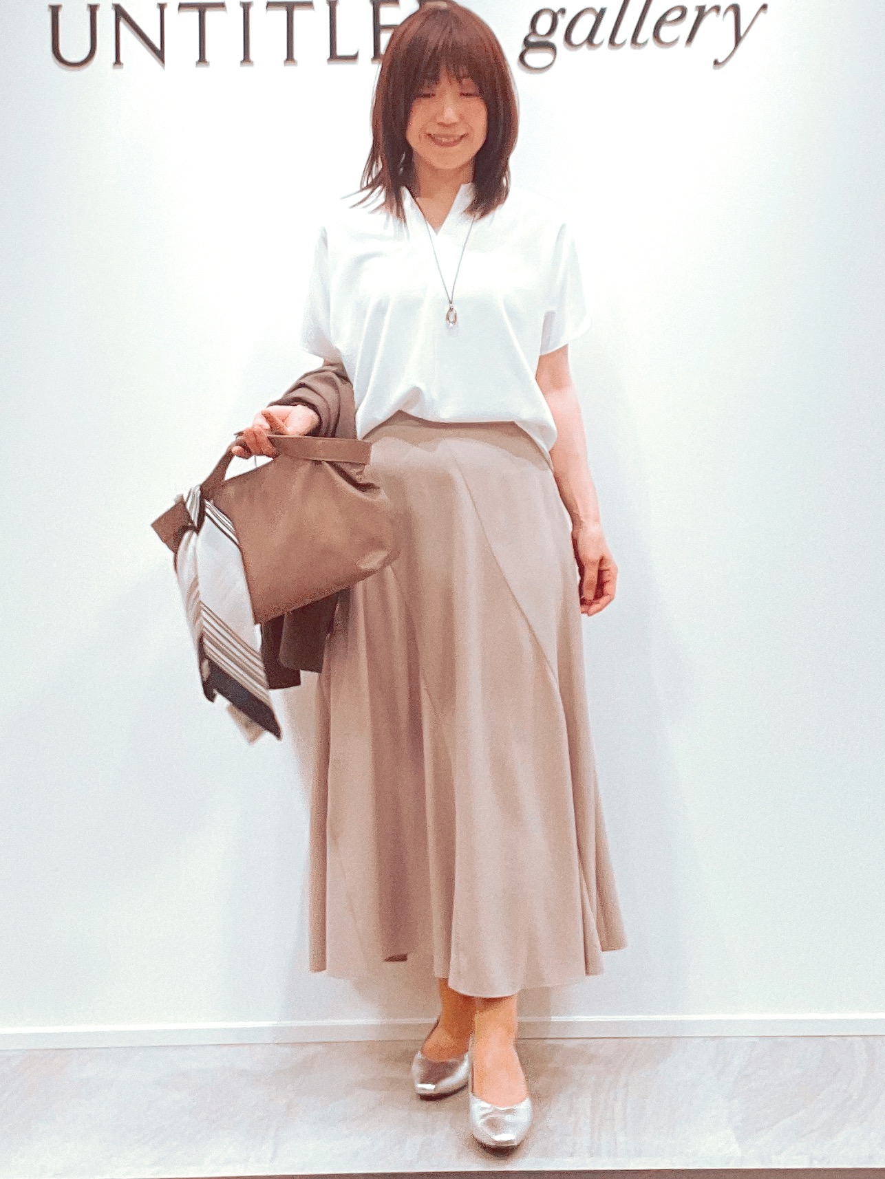 めいさんの「UNTITLED｜【アンサンブル可/日除け・冷房対策】シアーレーヨンZIPカーディガン」を使ったコーディネート