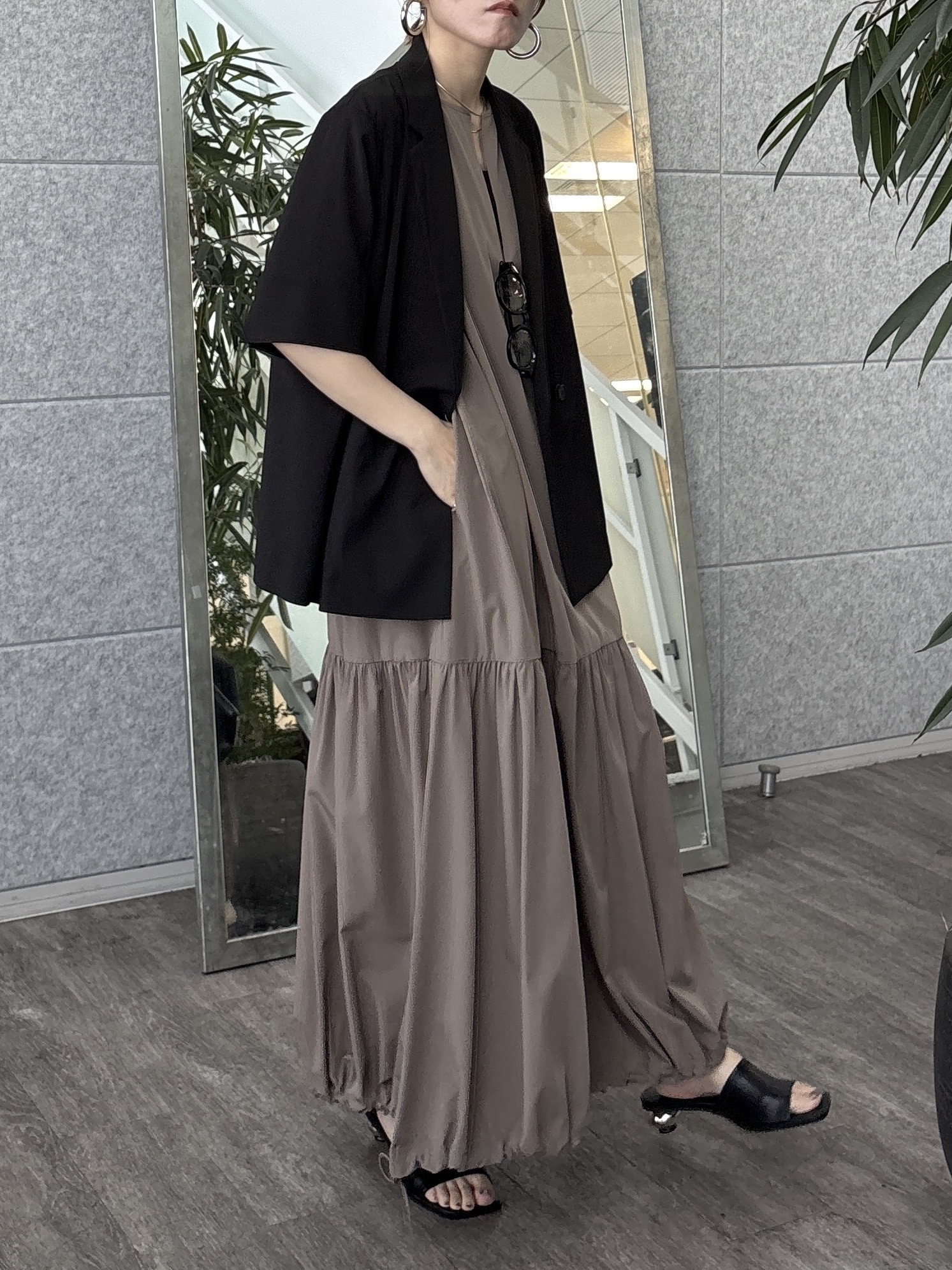 kotakiさんの「INDIVI｜Comfy SET UP｜ハーフスリーブジャケット【セットアップ対応／通勤／接触冷感／UVカット】」を使ったコーディネート