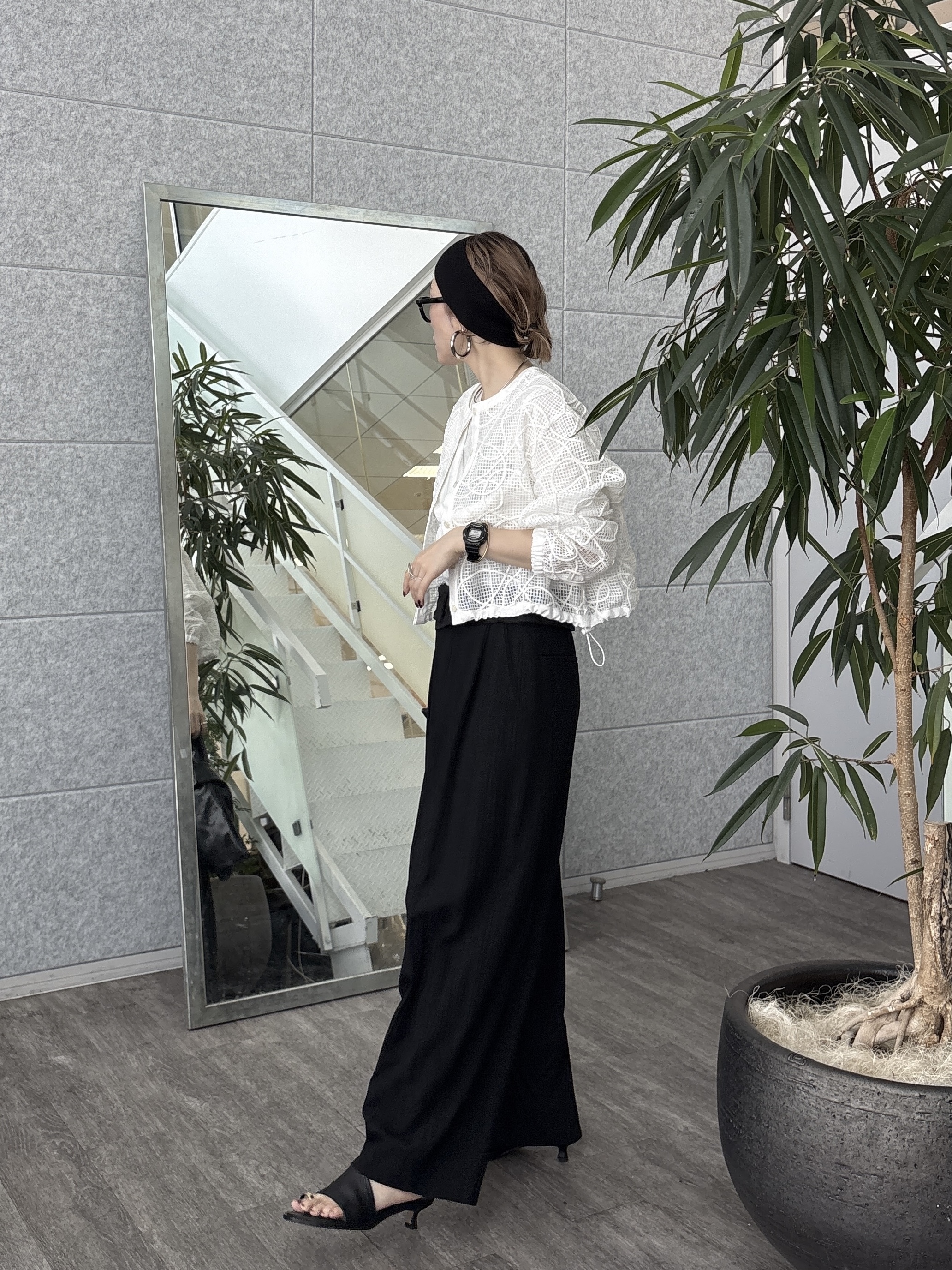 kotakiさんの「INDIVI｜アートメッシュブルゾン」を使ったコーディネート