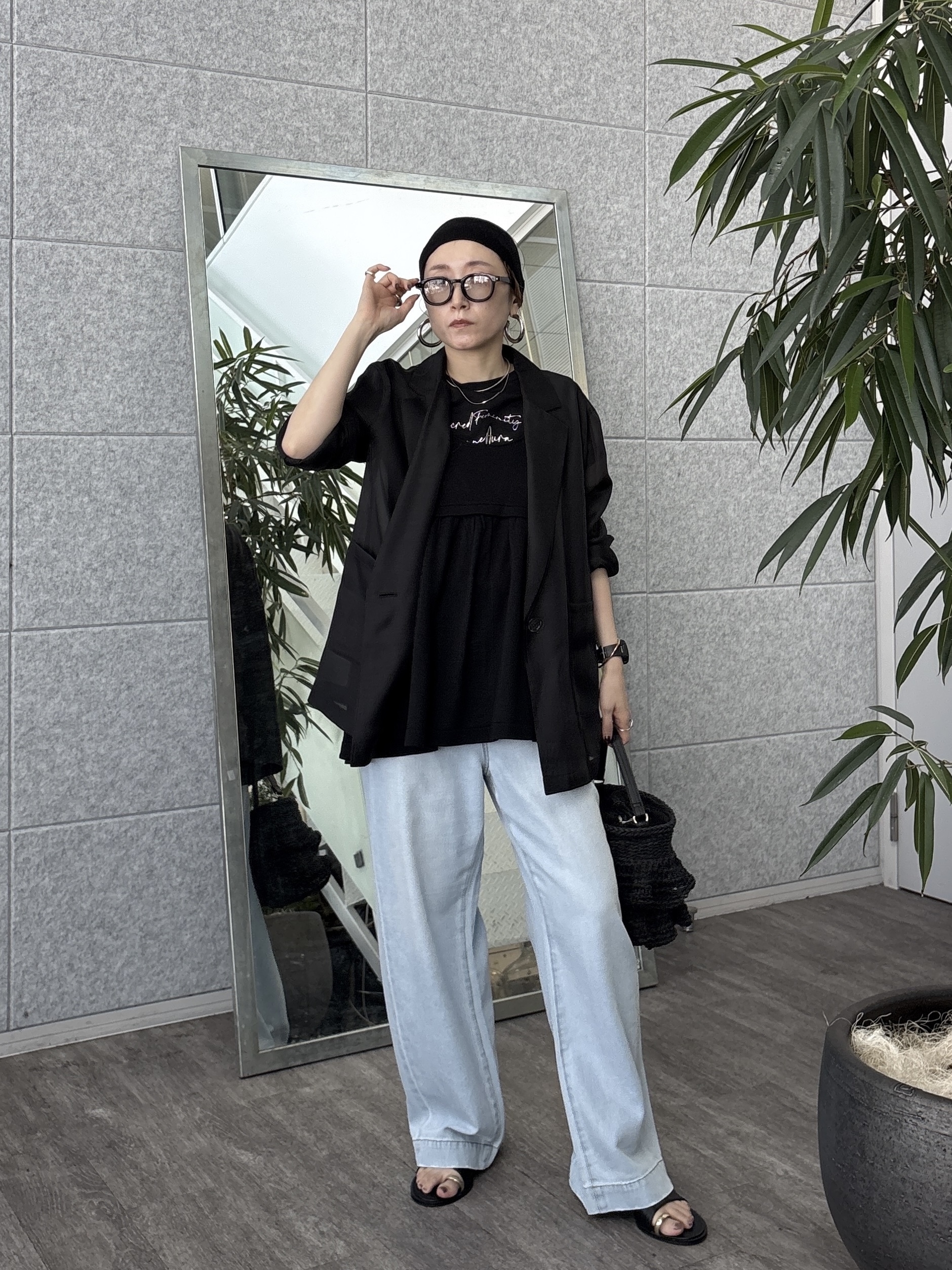 kotakiさんの「INDIVI｜【接触冷感/通気性】シアーシャツジャケット」を使ったコーディネート