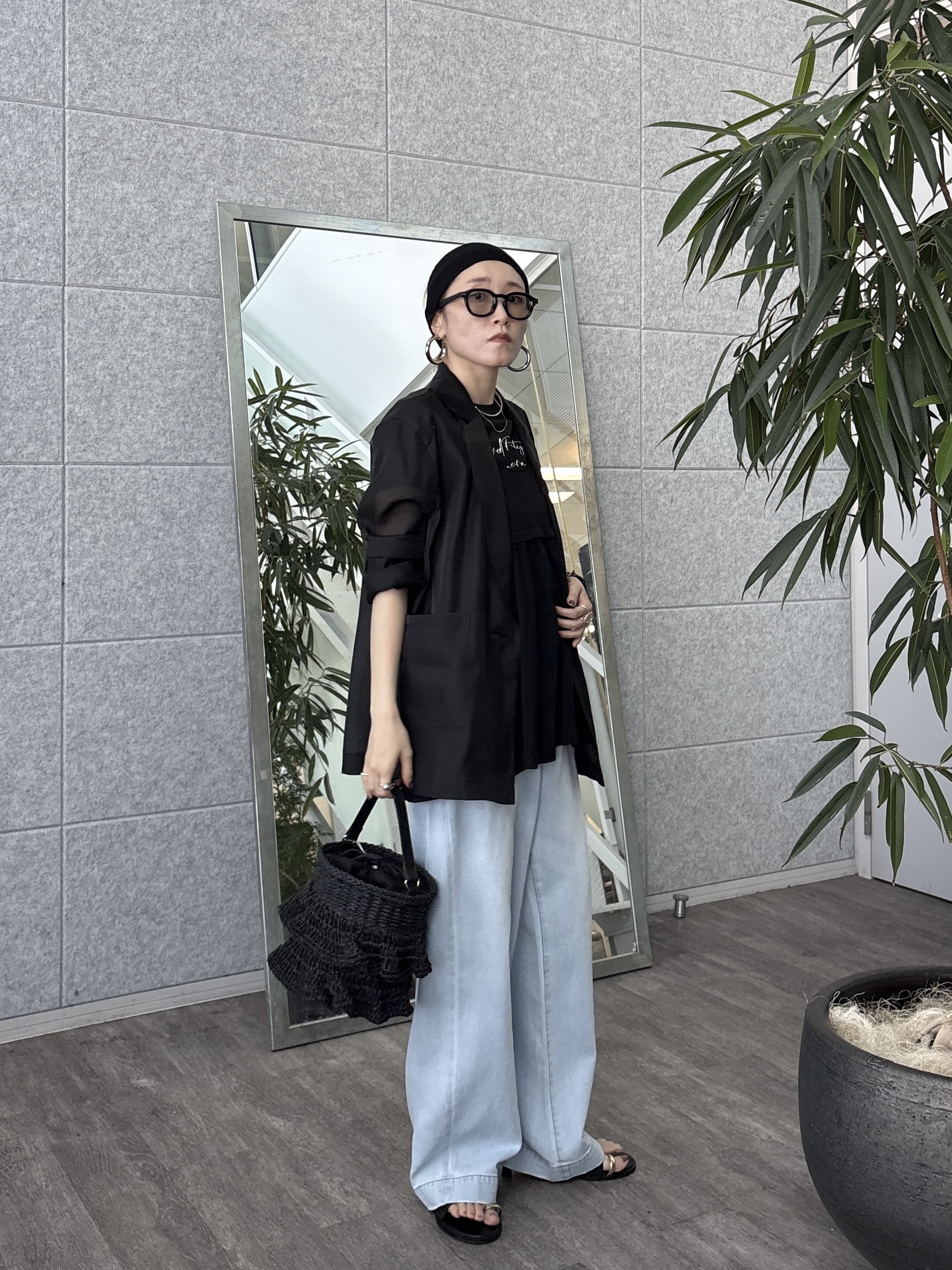 kotakiさんの「INDIVI｜【接触冷感/通気性】シアーシャツジャケット」を使ったコーディネート