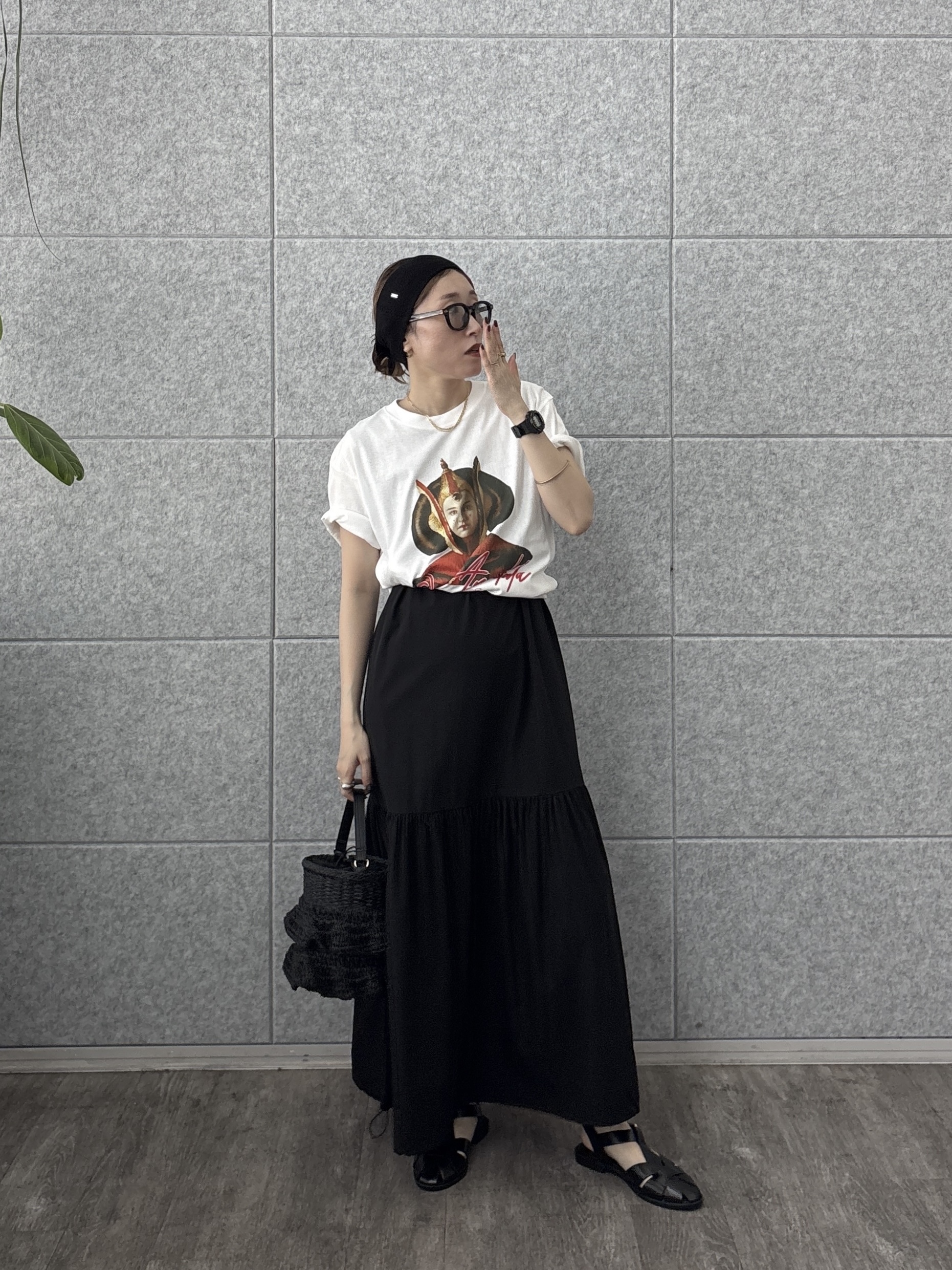 kotakiさんの「INDIVI｜【GOODROCKSPEED】QUEEN AMIDALA ／ Print T－Shirt」を使ったコーディネート