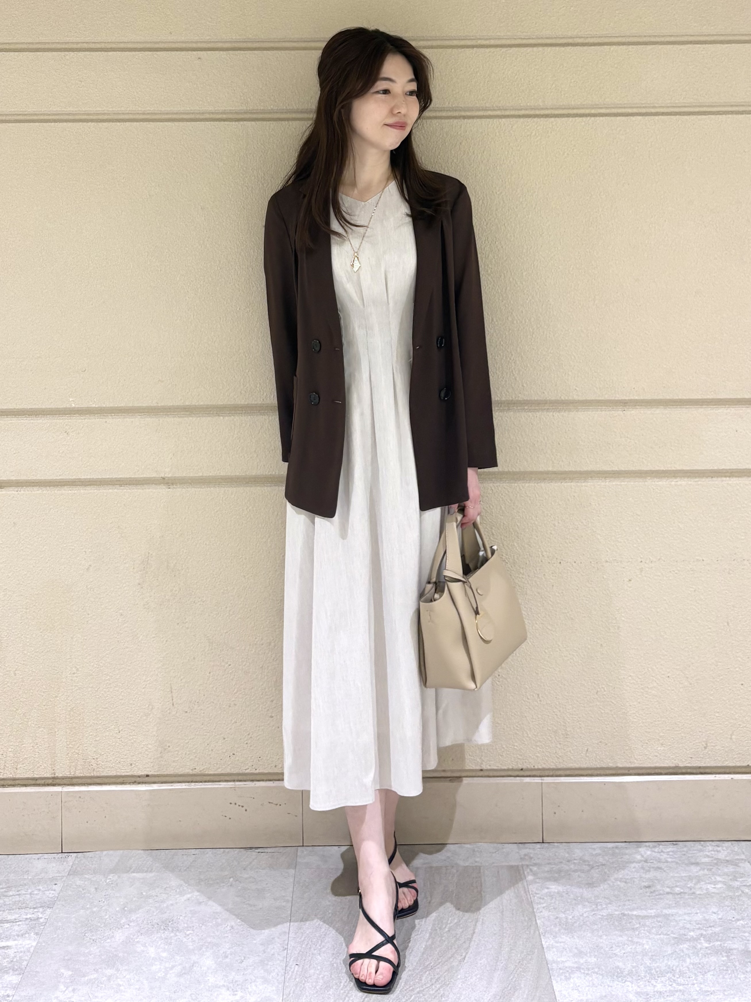 sakiさんの「COUP DE CHANCE｜【手洗い可／日本製】シアーテーラード ジャケット」を使ったコーディネート