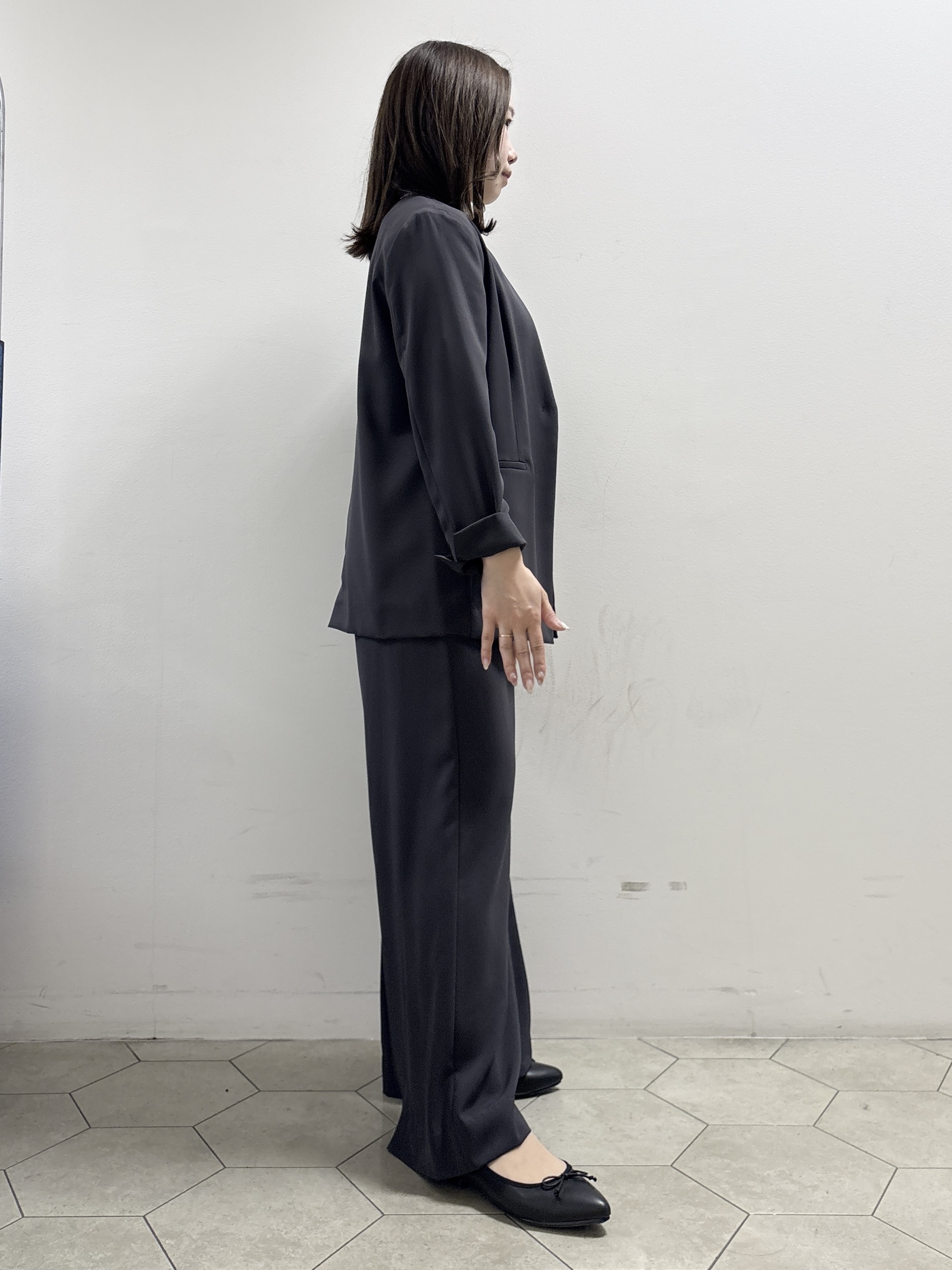 kahoさんの「INDIVI｜【接触冷感／透湿／着る日傘】ノーカラージャケット」を使ったコーディネート