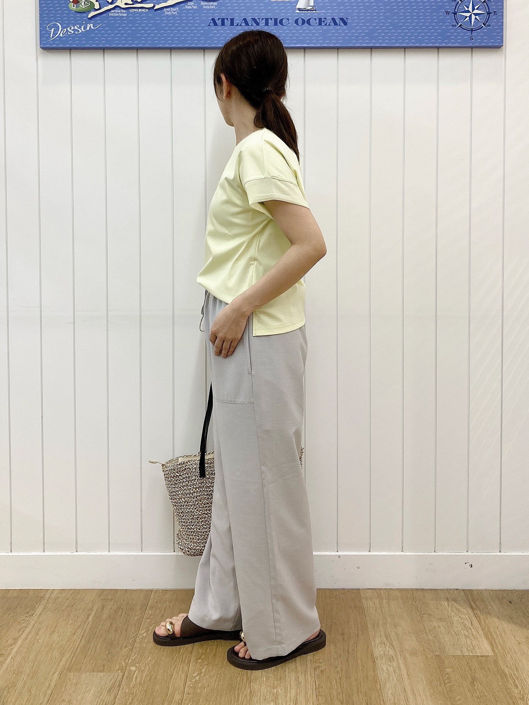 yoshiさんの「Dessin｜【UVカット/接触冷感】美光沢カットソー」を使ったコーディネート