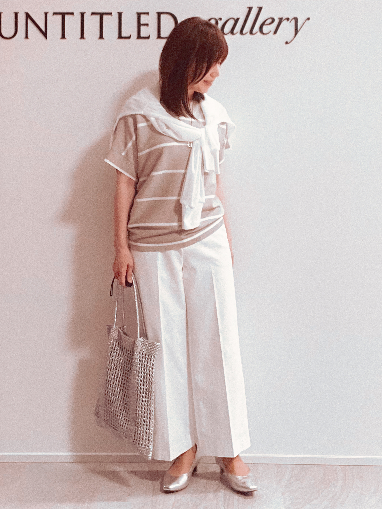 めいさんの「UNTITLED｜【7色展開/ゆったり/ショート丈】シアートリコットカーディガン」を使ったコーディネート