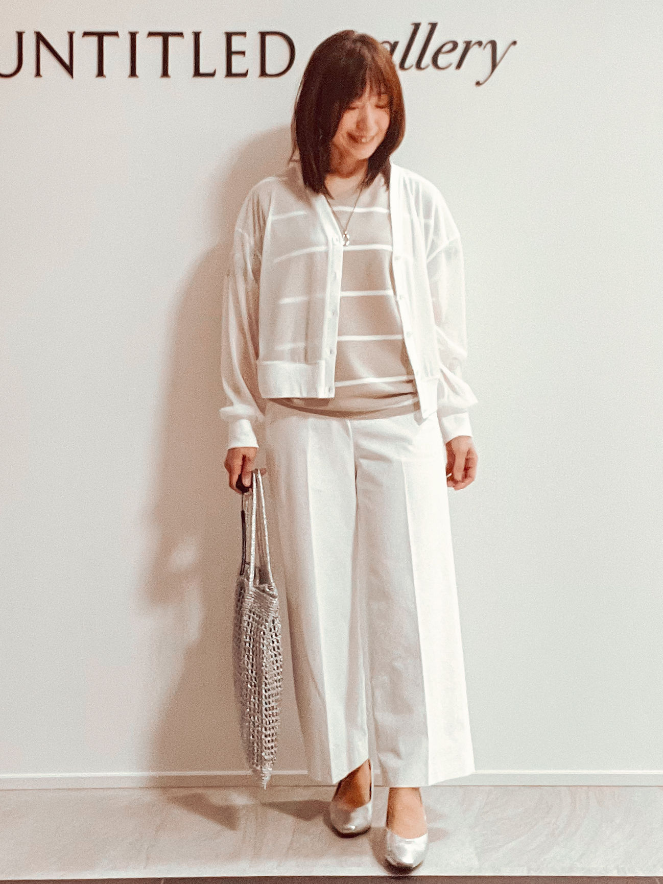 めいさんの「UNTITLED｜【7色展開/ゆったり/ショート丈】シアートリコットカーディガン」を使ったコーディネート