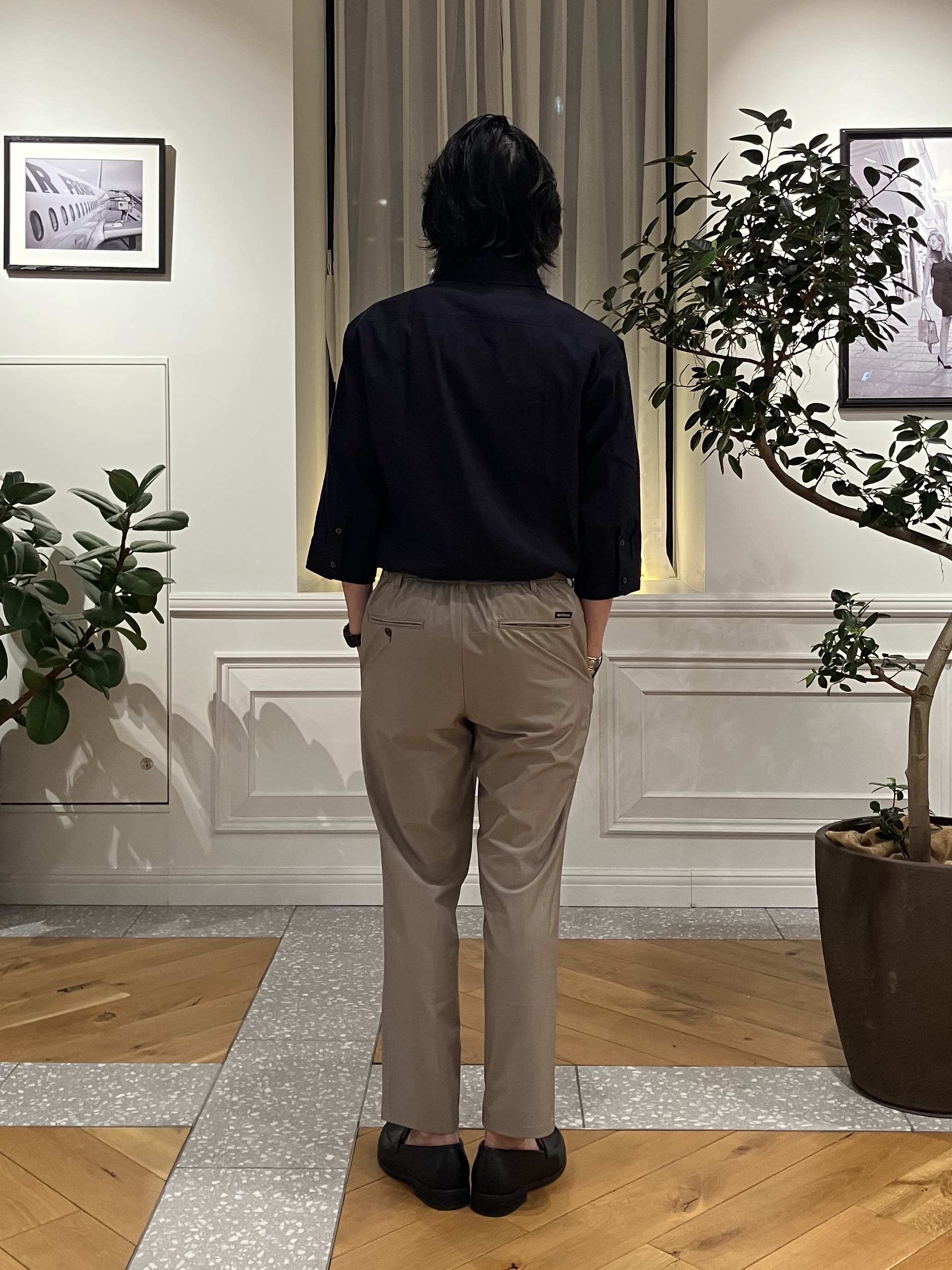 junyaさんの「DRESSTERIOR｜バイオリネン スリークオーターシャツ」を使ったコーディネート