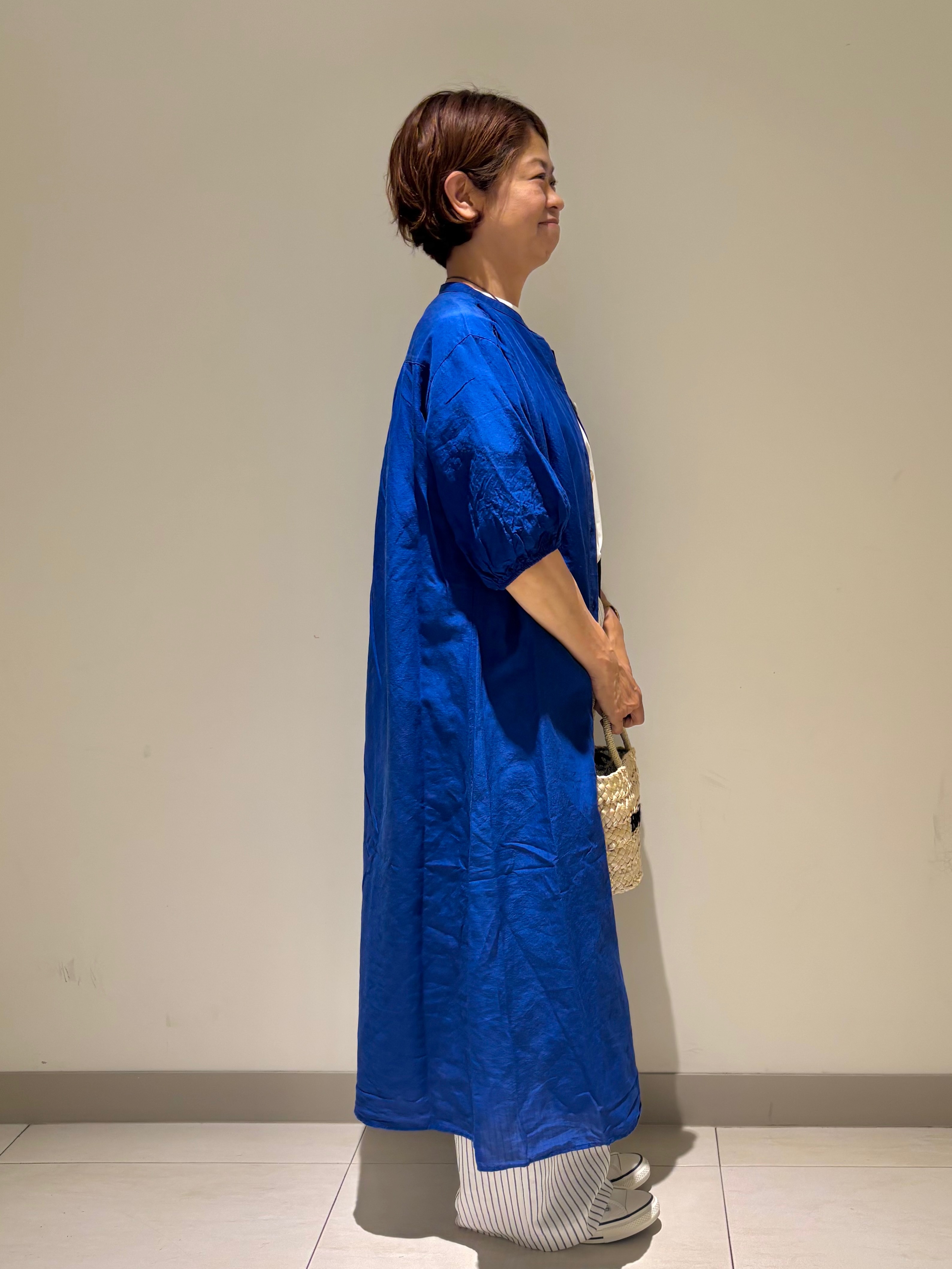 Haruさんの「Dessin｜【洗える】リネン混シャツワンピース」を使ったコーディネート