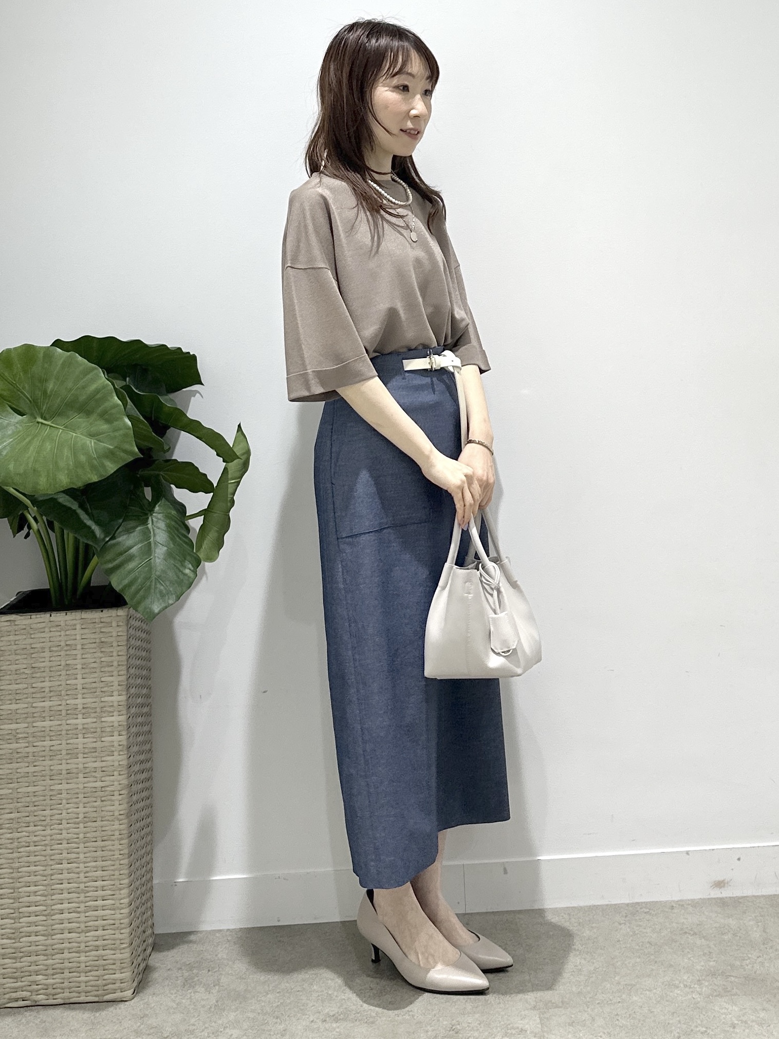 Miwaさんの「UNTITLED｜◆【程よいシアー感/洗える】エアリーバイオジャケット」を使ったコーディネート