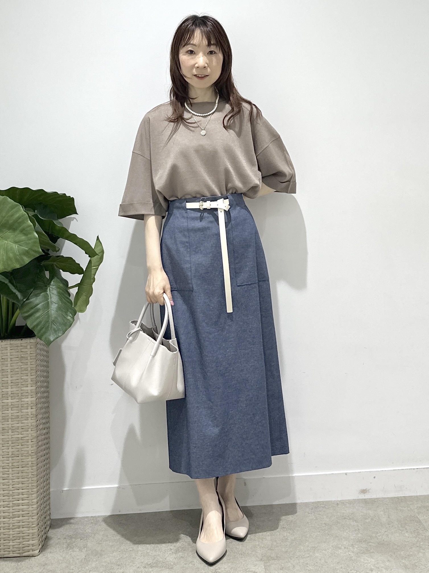 Miwaさんの「UNTITLED｜【アンサンブル可/Tシャツ風/ゆったり】リラックスニットトップス」を使ったコーディネート