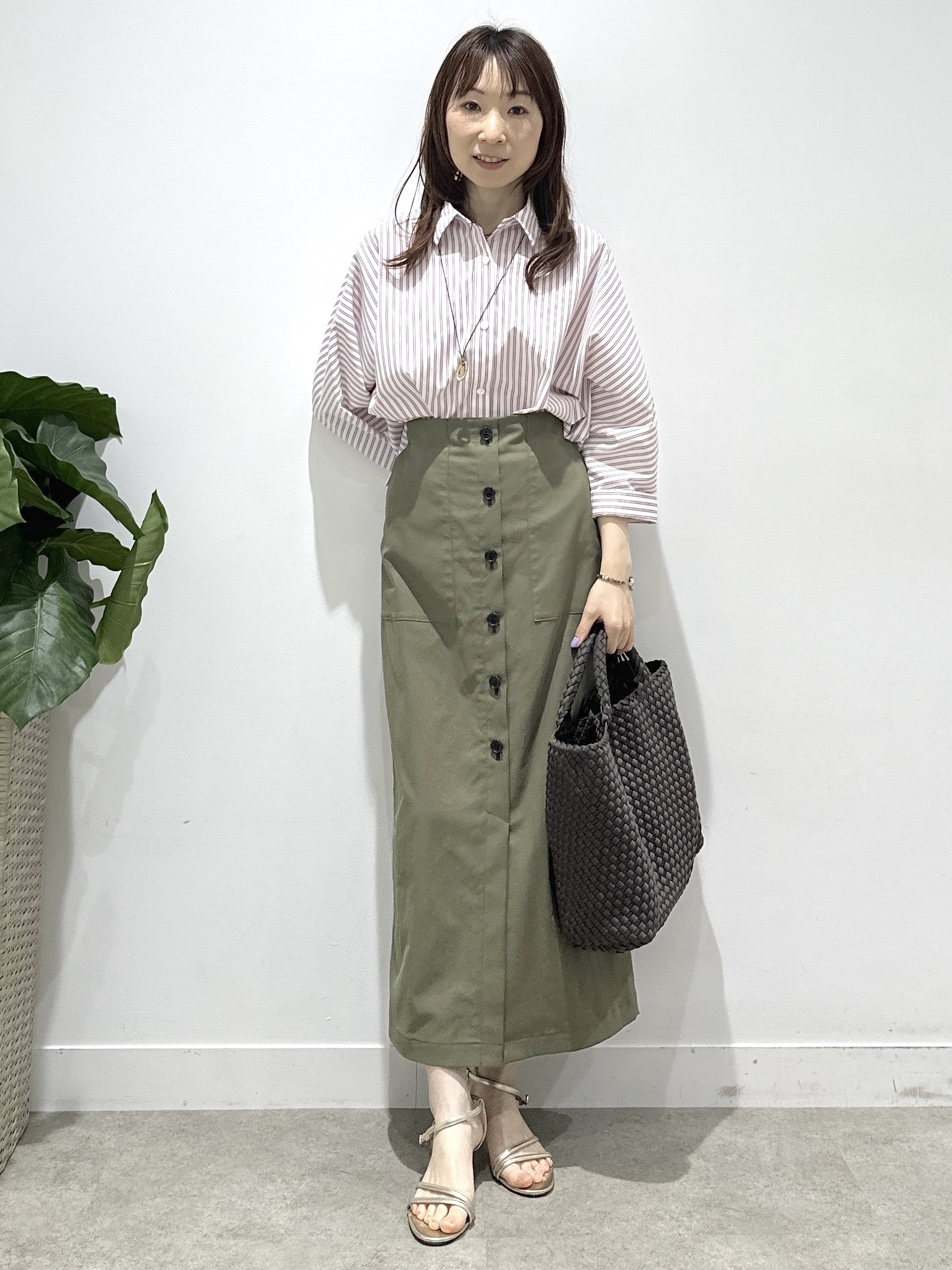 Miwaさんの「UNTITLED｜【接触冷感/吸水速乾/UVカット】ドルマンスリーブシャツ」を使ったコーディネート