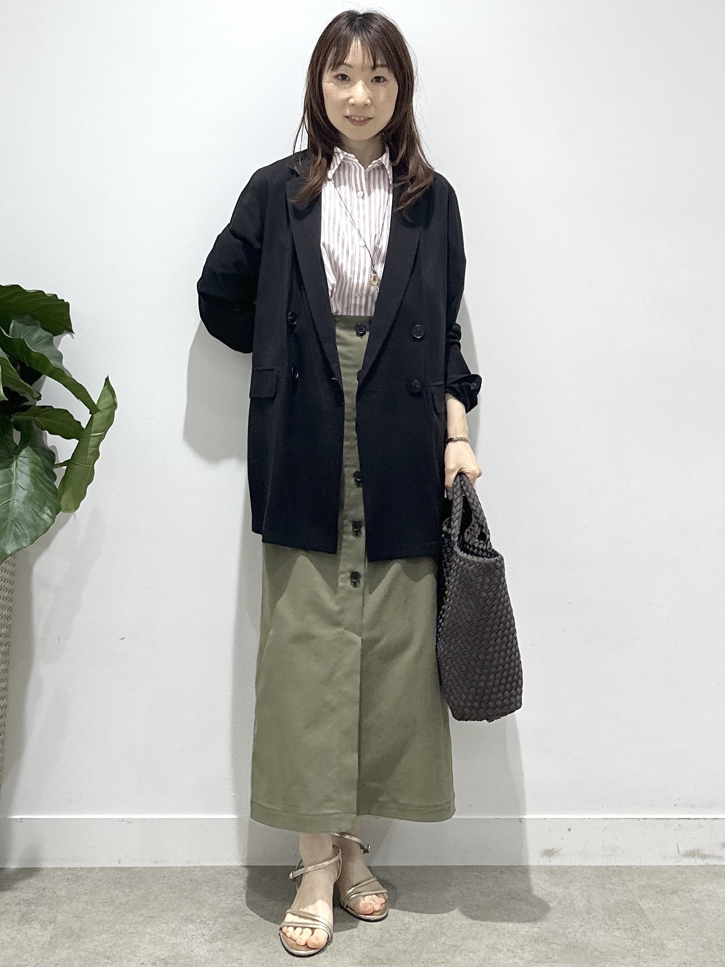 Miwaさんの「UNTITLED｜【接触冷感/吸水速乾/UVカット】ドルマンスリーブシャツ」を使ったコーディネート