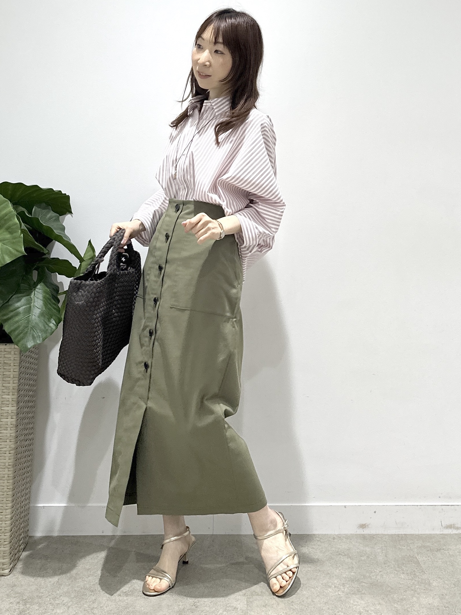 Miwaさんの「UNTITLED｜【接触冷感/吸水速乾/UVカット】ドルマンスリーブシャツ」を使ったコーディネート