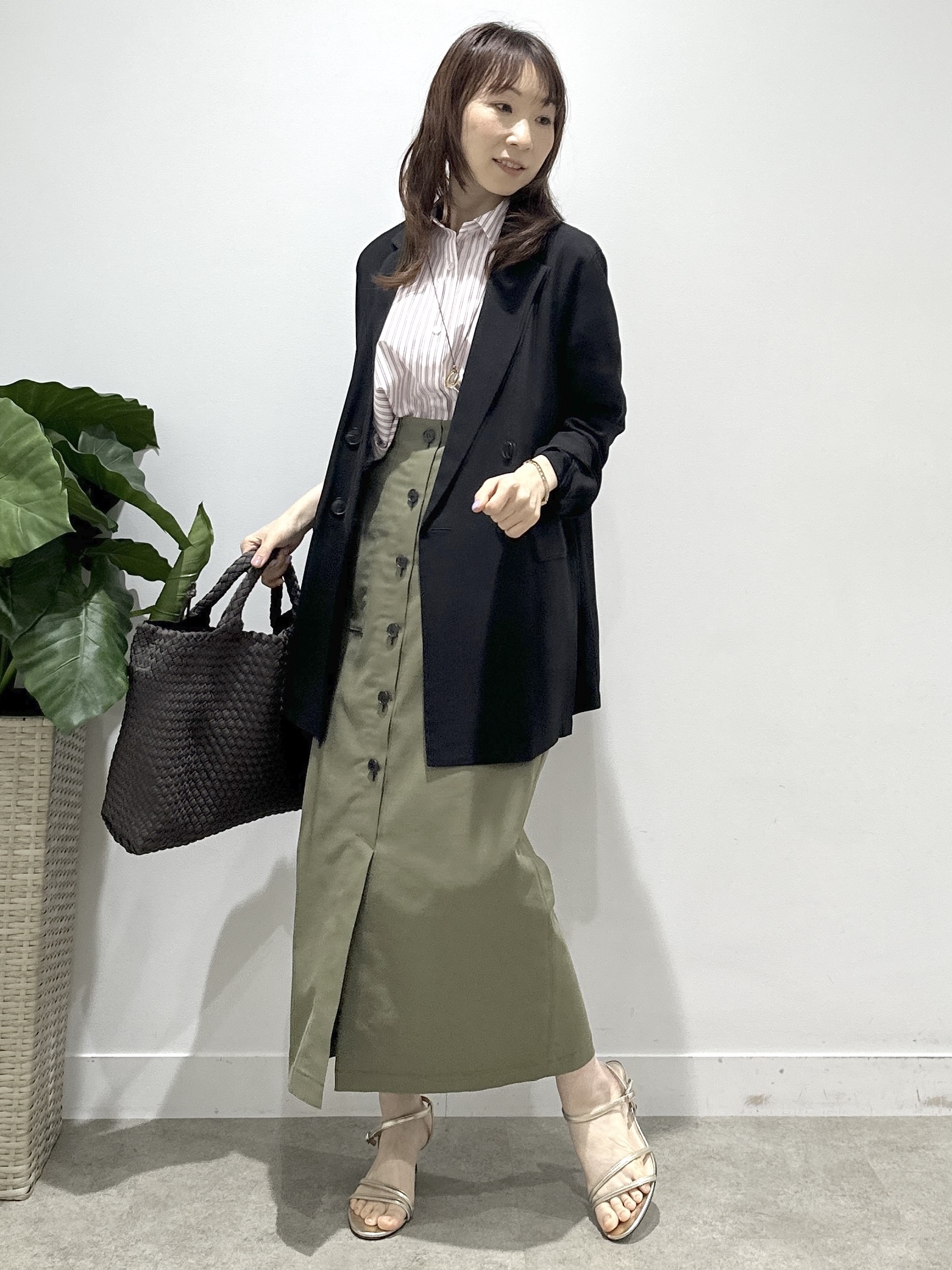 Miwaさんの「UNTITLED｜【接触冷感/吸水速乾/UVカット】ドルマンスリーブシャツ」を使ったコーディネート