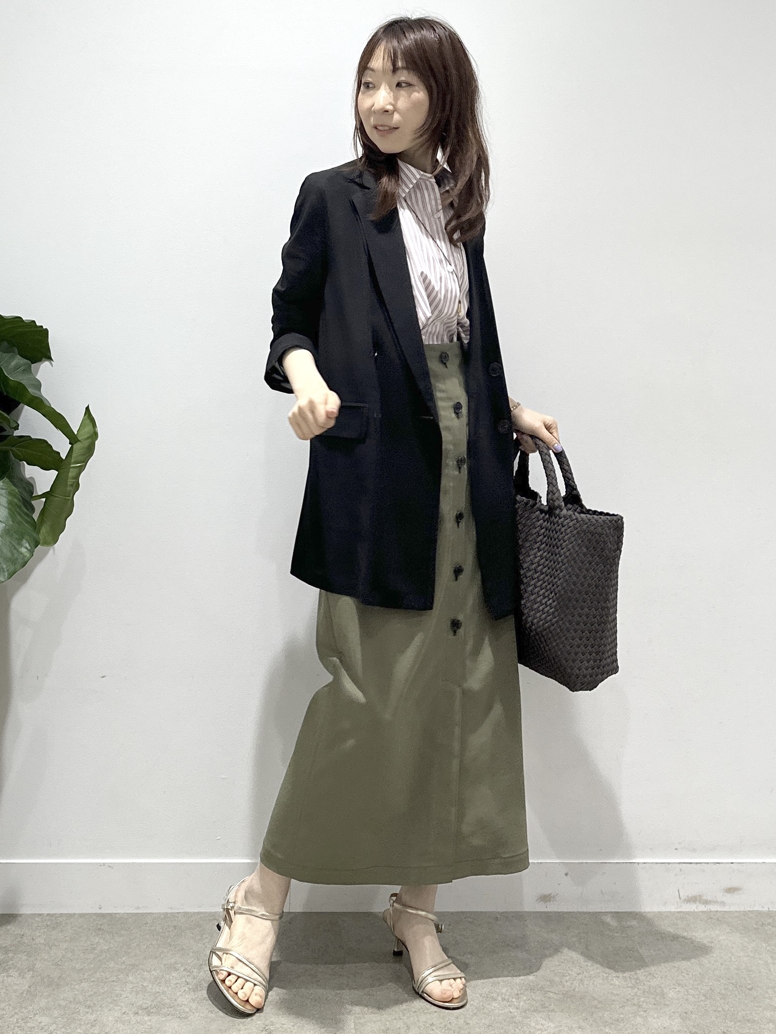 Miwaさんの「UNTITLED｜◆【セットアップ可/接触冷感/通気性】ドライシアーダブルジャケット」を使ったコーディネート