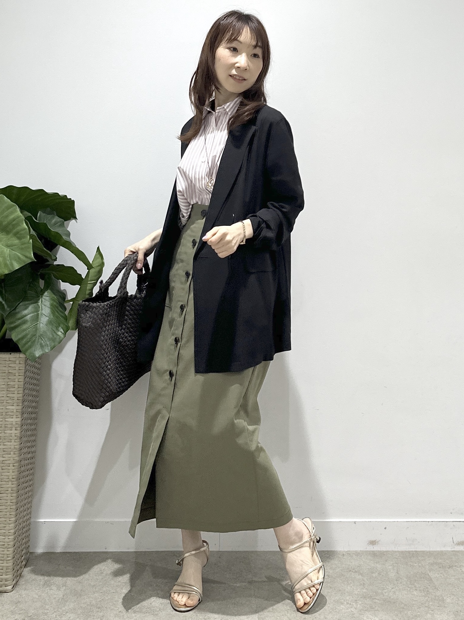 Miwaさんの「UNTITLED｜◆【セットアップ可/接触冷感/通気性】ドライシアーダブルジャケット」を使ったコーディネート
