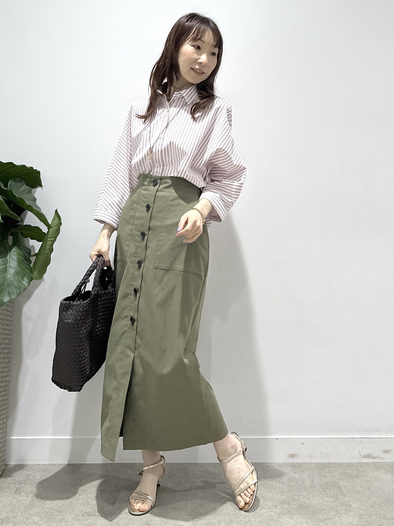 Miwaさんの「UNTITLED｜【接触冷感/吸水速乾/UVカット】ドルマンスリーブシャツ」を使ったコーディネート