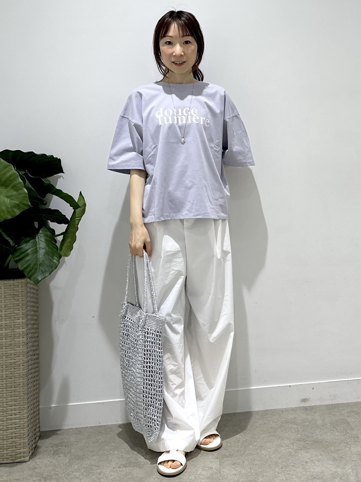Miwaさんの「UNTITLED｜コットンロゴTシャツ」を使ったコーディネート