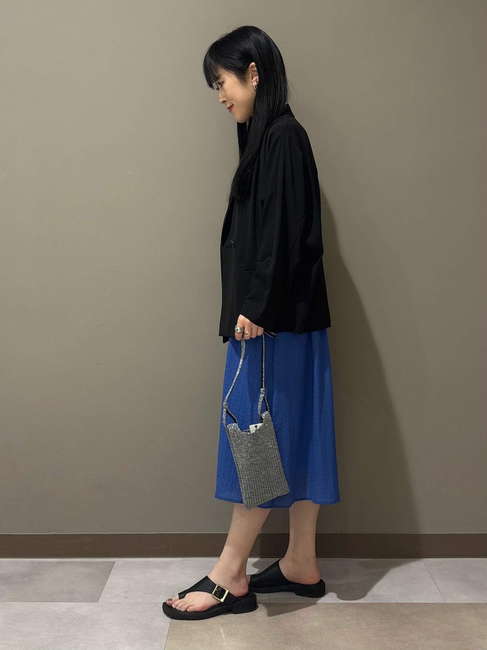 KEIKOさんの「INDIVI｜【接触冷感／透湿／着る日傘】ドルマンダブルジャケット」を使ったコーディネート