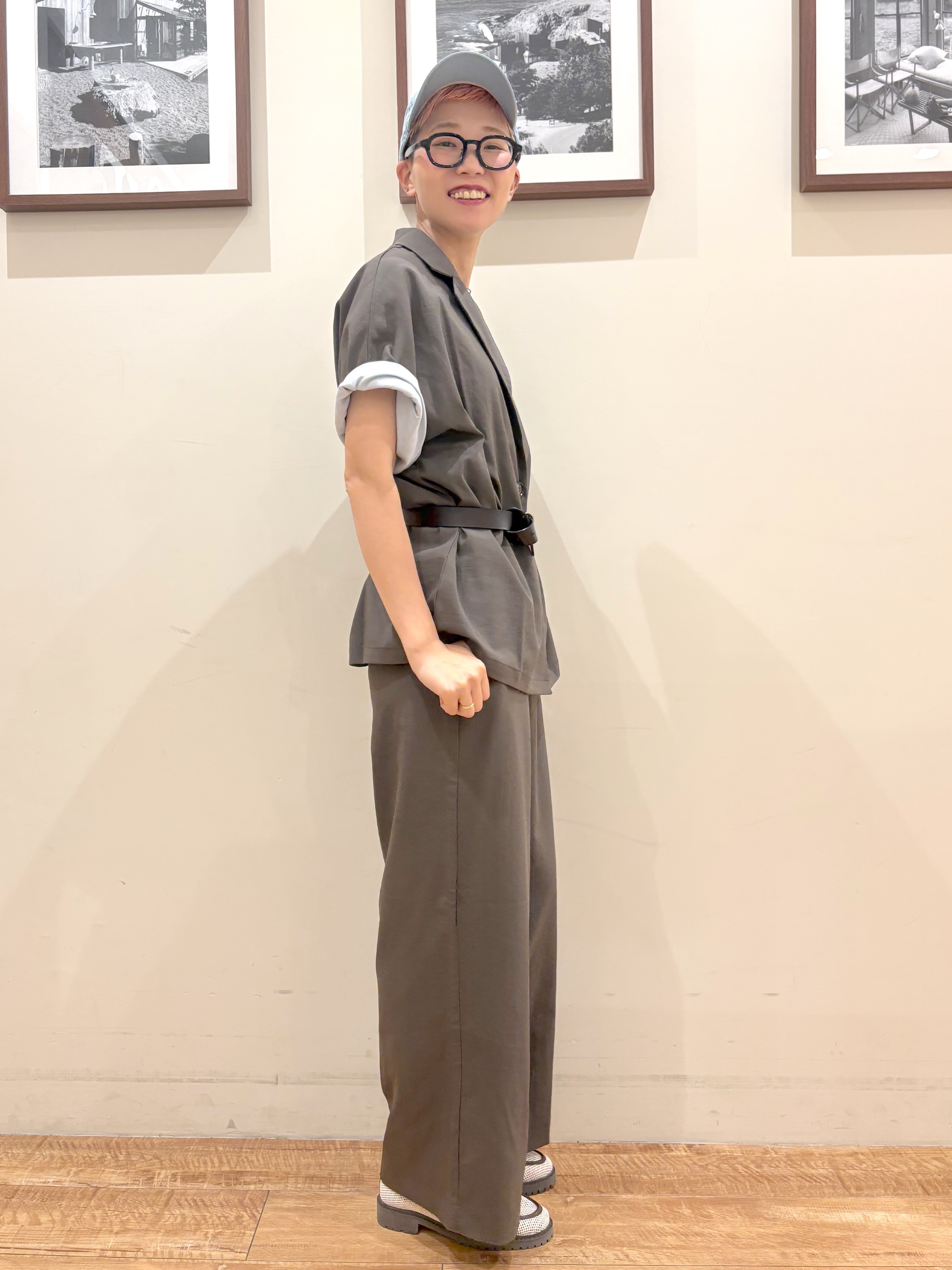 Ayumiさんの「SHOO･LA･RUE｜【高レビュー/洗濯機可/セットアップ可】軽凛(かろりん) 半袖ジャケット」を使ったコーディネート