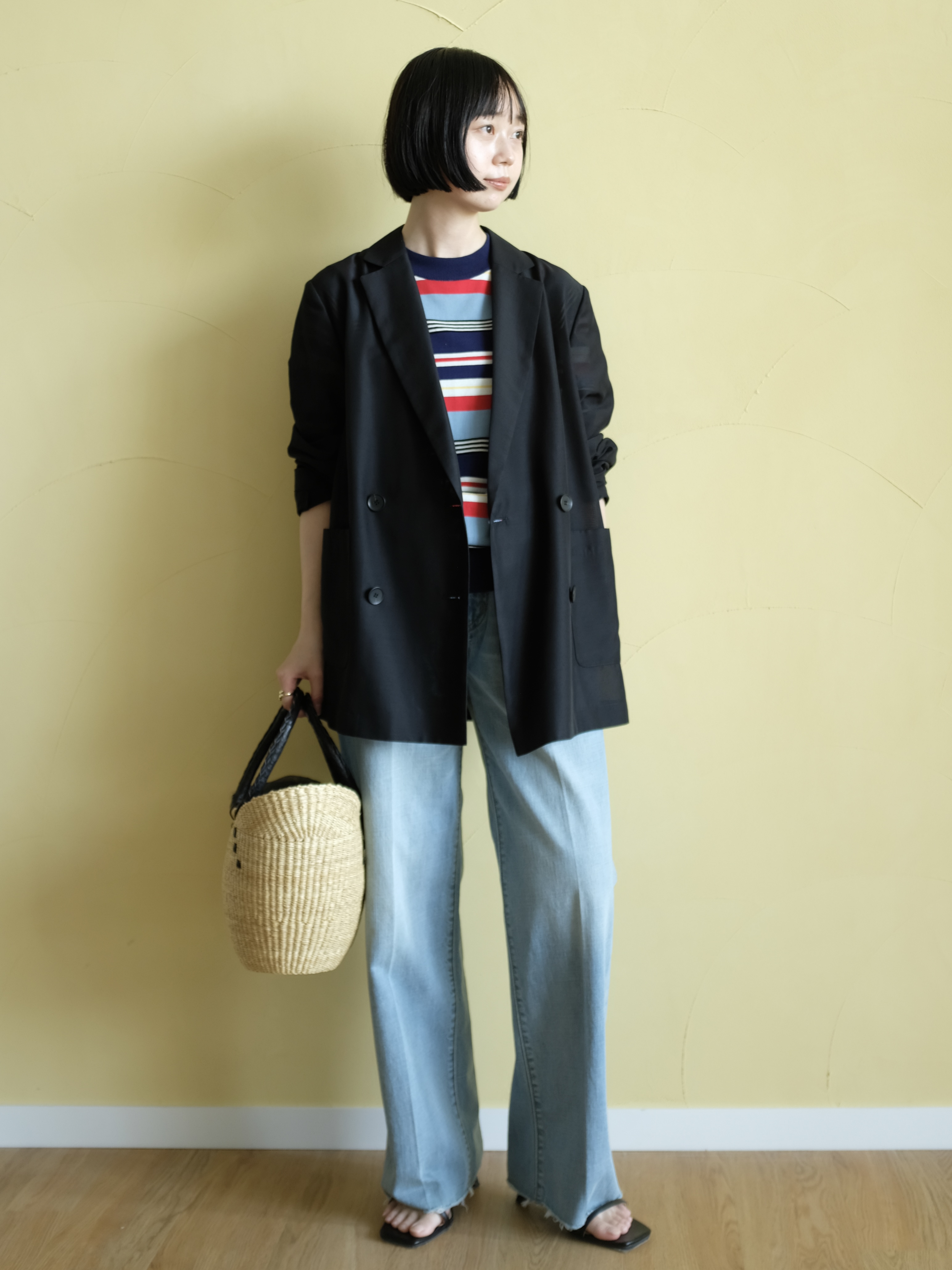 Kishimotoさんの「DRESSTERIOR｜◆【otonaMUSE5月号掲載】コットンシルクマルチボーダーニット」を使ったコーディネート