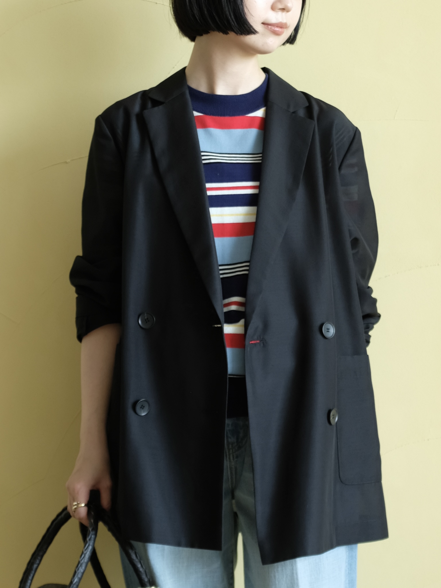 Kishimotoさんの「DRESSTERIOR｜◆【otonaMUSE5月号掲載】コットンシルクマルチボーダーニット」を使ったコーディネート