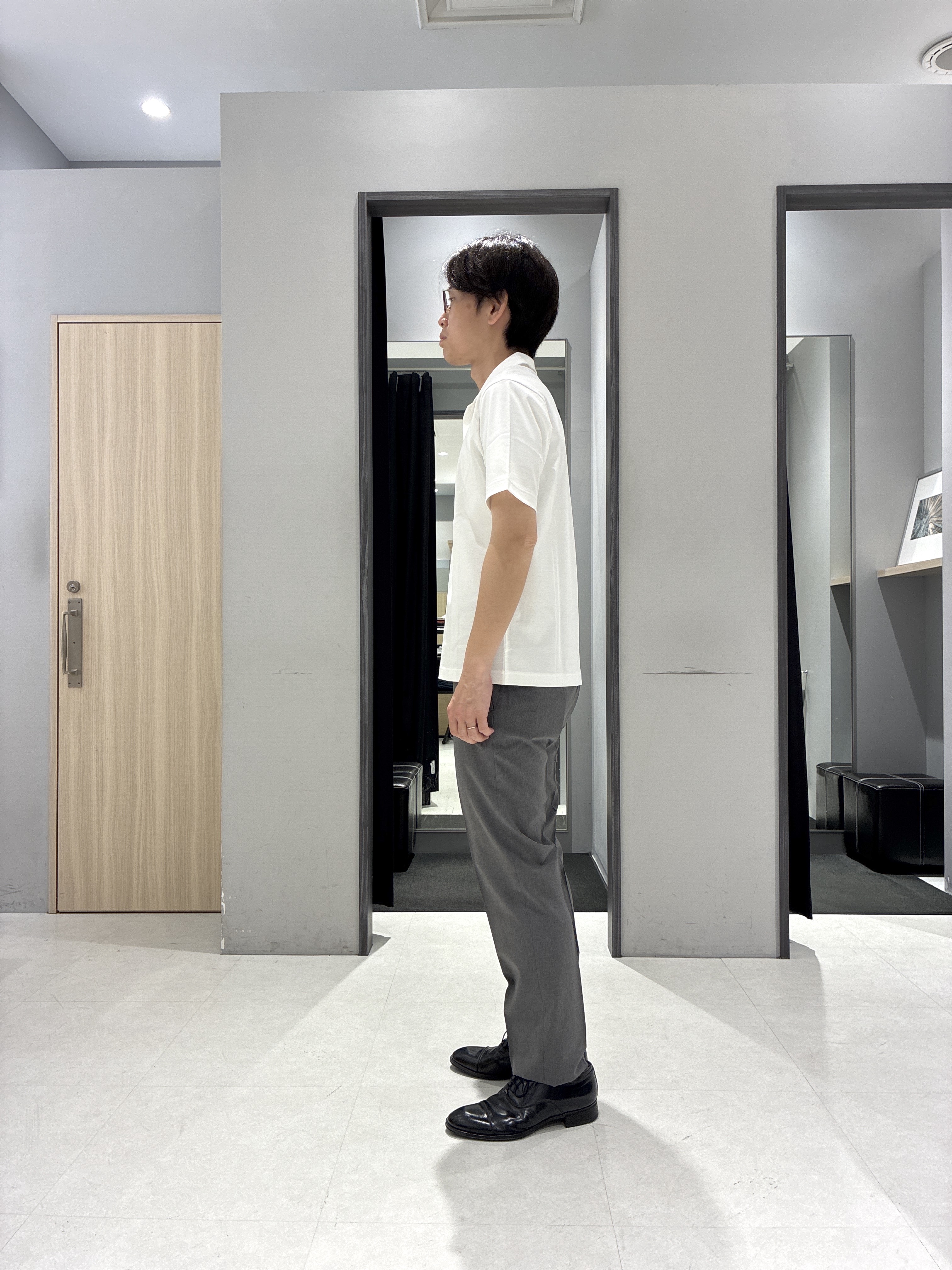わいずみさんの「TAKEO KIKUCHI｜【接触冷感】アイスクリアコットン ワンポイント ポロシャツ」を使ったコーディネート