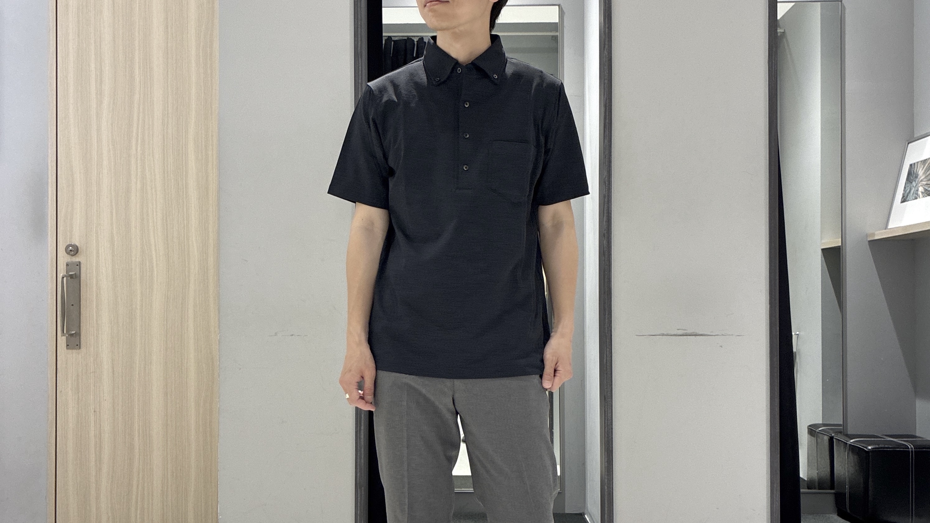 わいずみさんの「TAKEO KIKUCHI｜【汗染み軽減/接触冷感】ビズ ポロシャツ」を使ったコーディネート