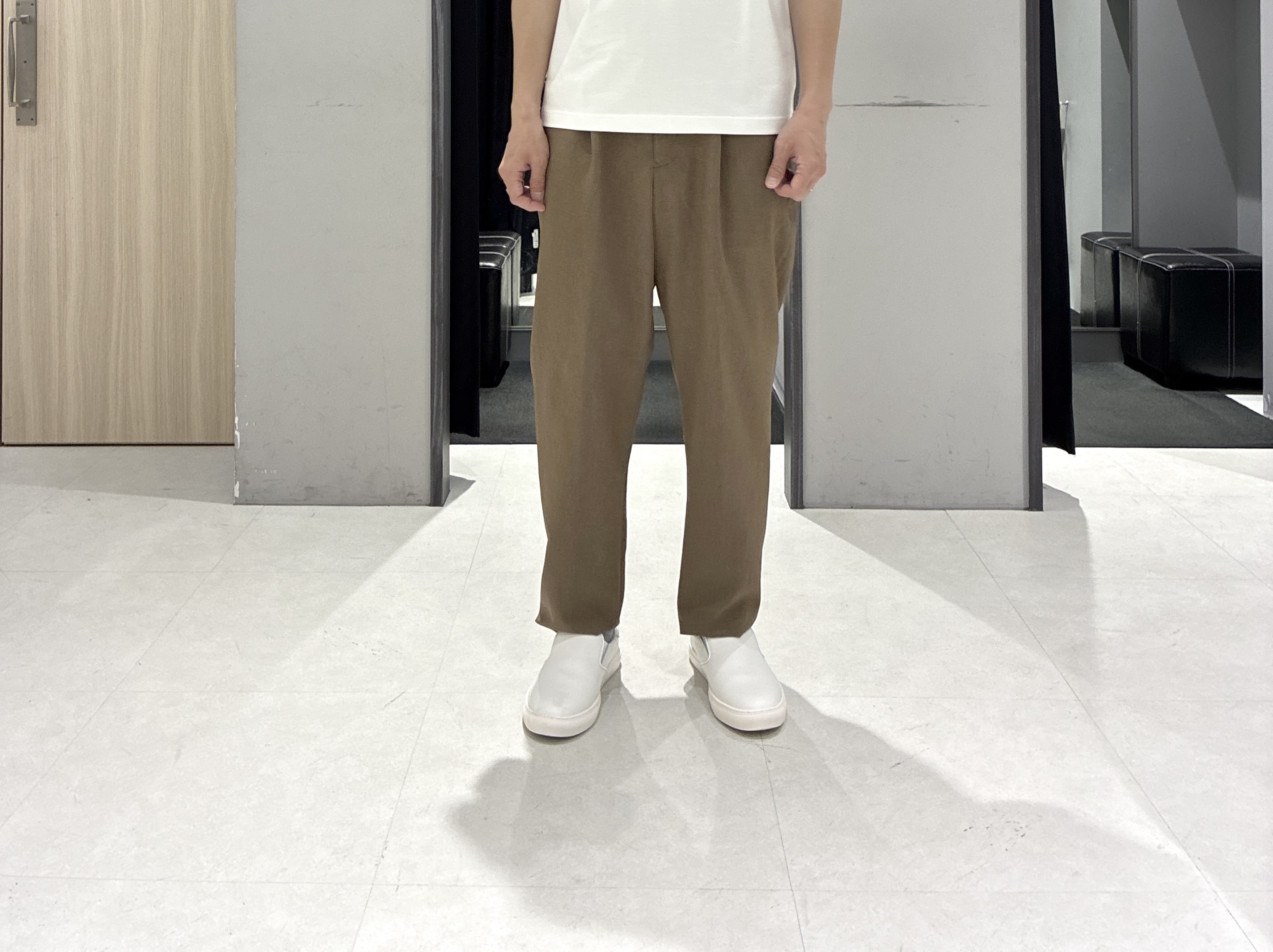 わいずみさんの「TAKEO KIKUCHI｜【接触冷感】アイスクリアコットン ワンポイント ポロシャツ」を使ったコーディネート