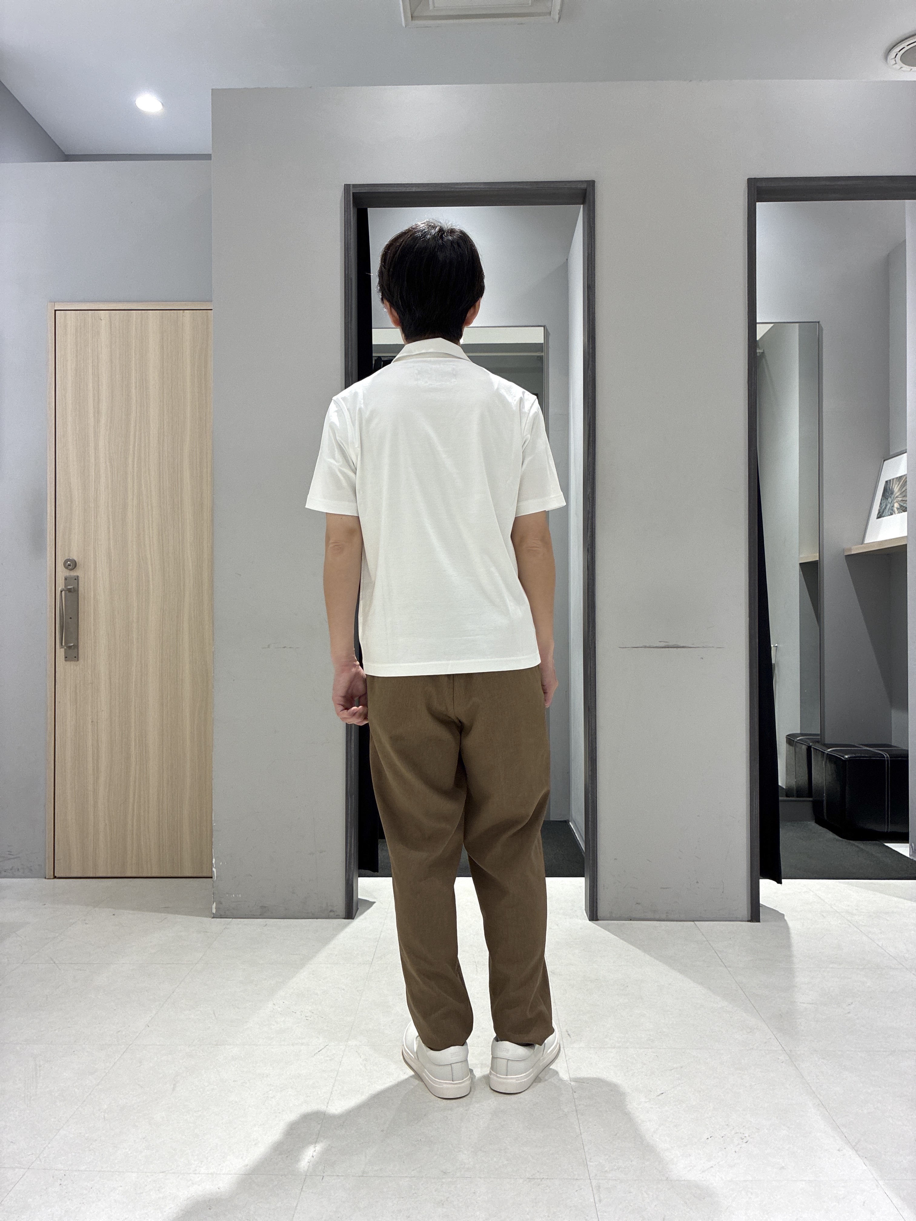 わいずみさんの「TAKEO KIKUCHI｜【接触冷感】アイスクリアコットン ワンポイント ポロシャツ」を使ったコーディネート