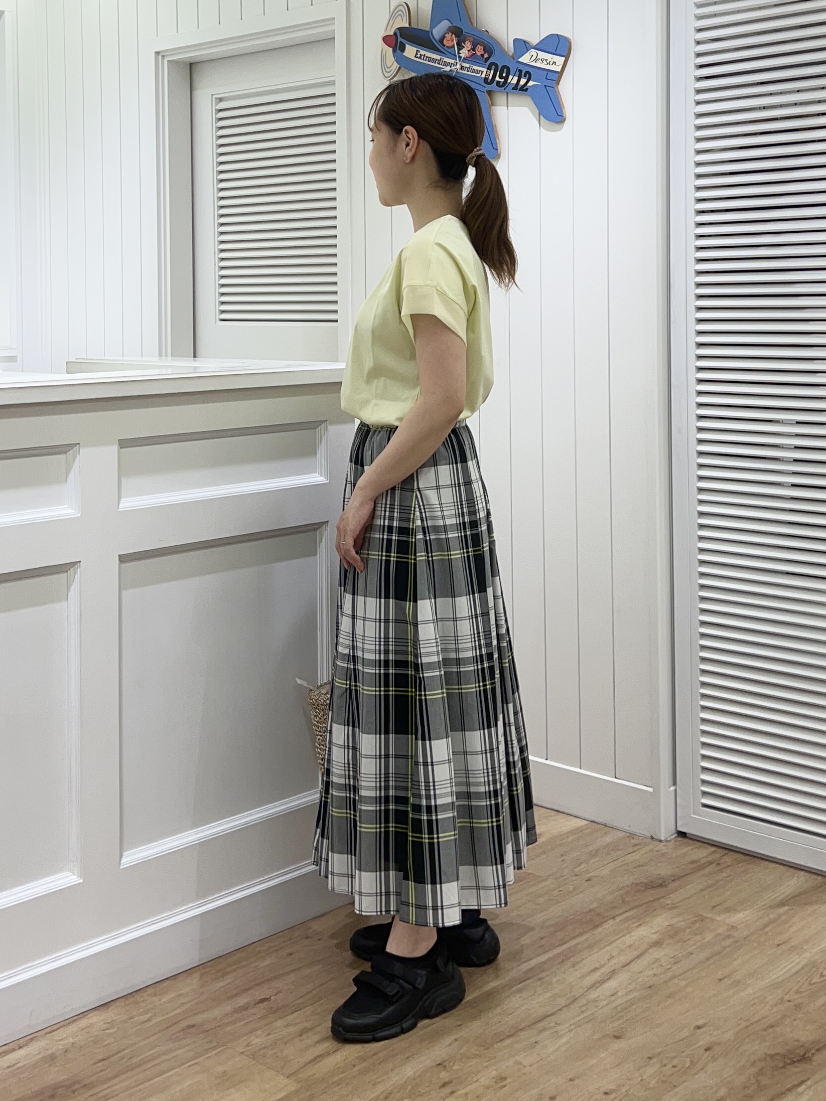 Ayakaさんの「Dessin｜【UVカット/接触冷感】美光沢カットソー」を使ったコーディネート