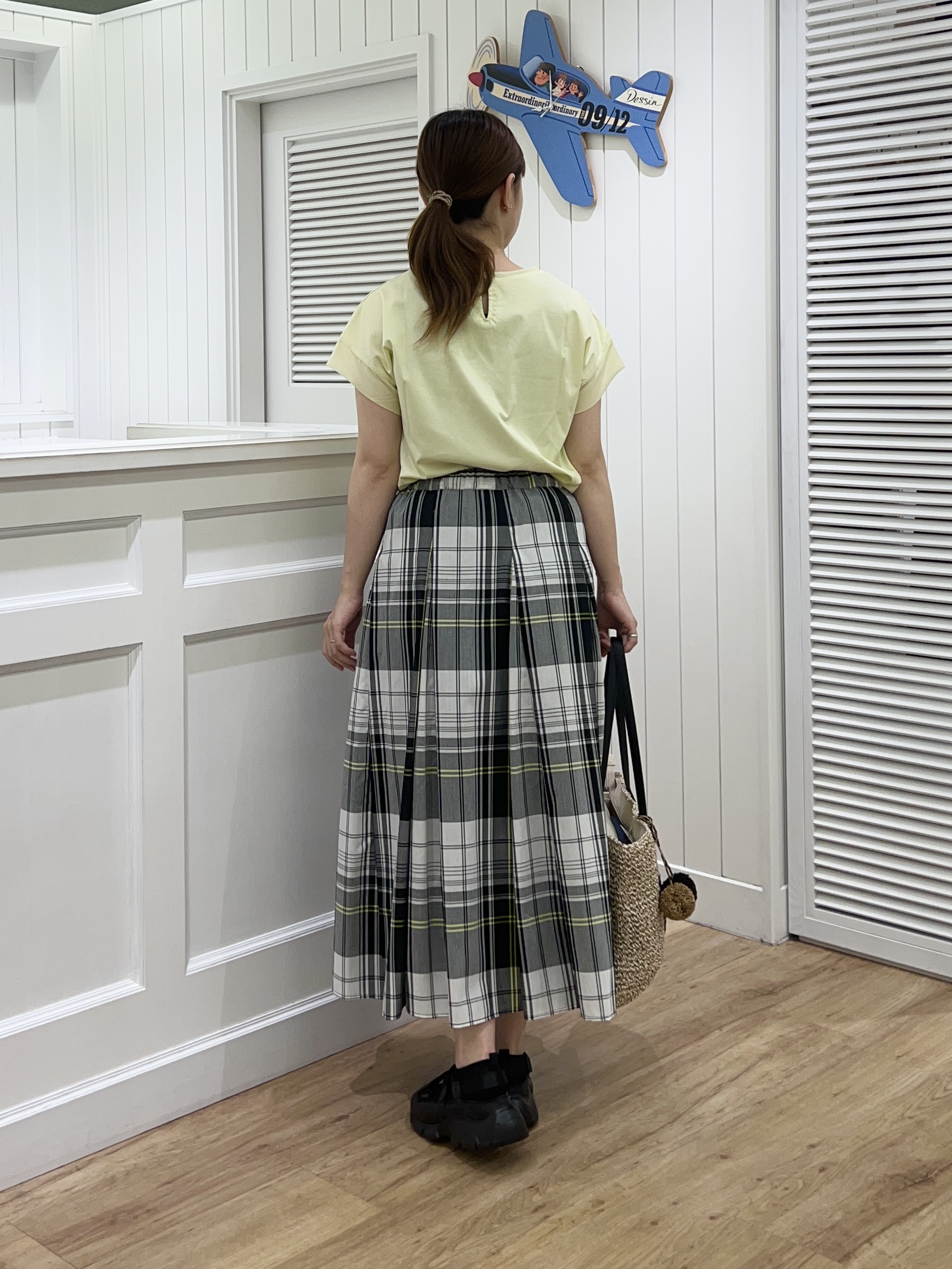 Ayakaさんの「Dessin｜【UVカット/接触冷感】美光沢カットソー」を使ったコーディネート