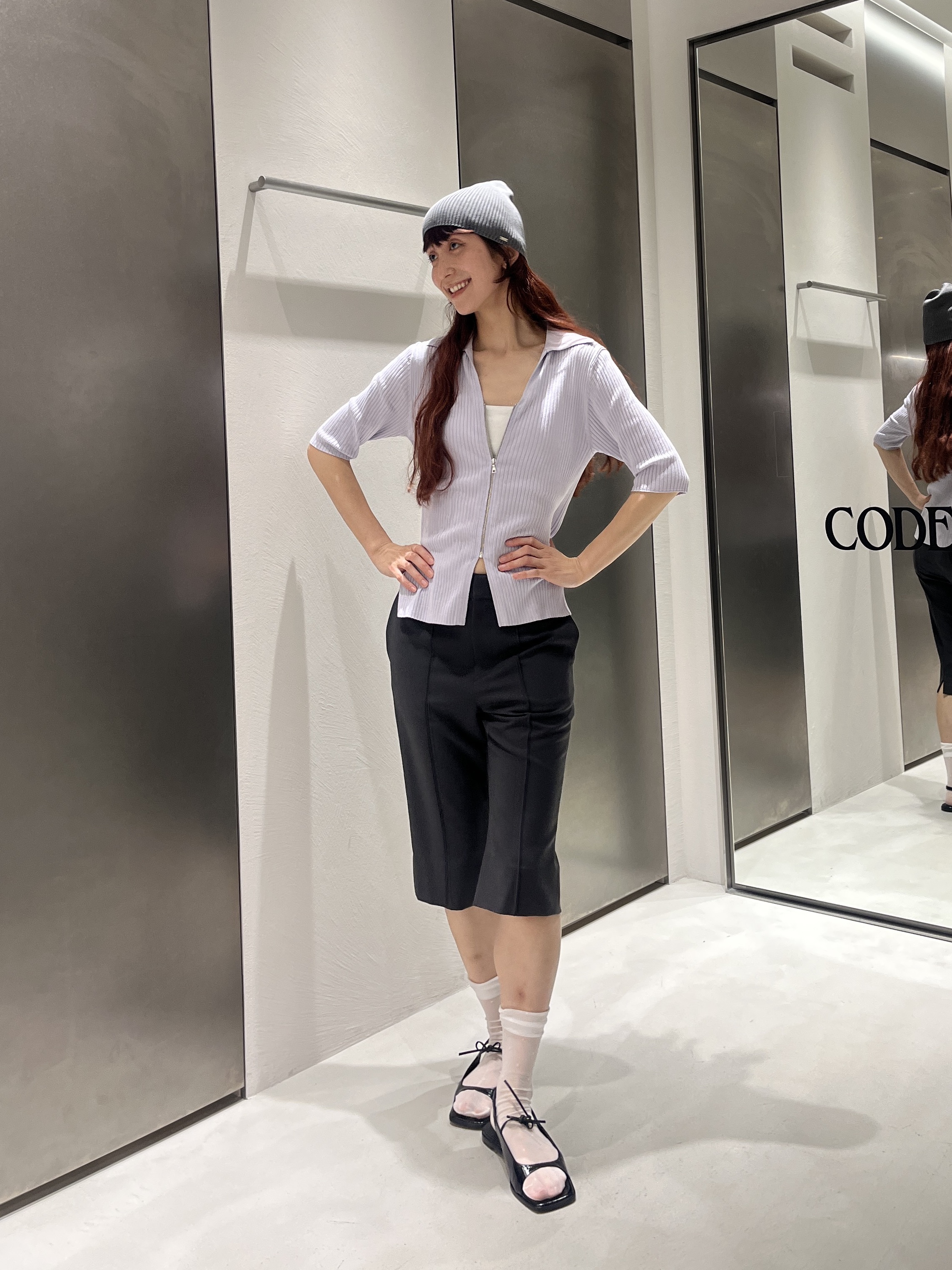 Rielさんの「CODE A｜rib zip cardigan」を使ったコーディネート