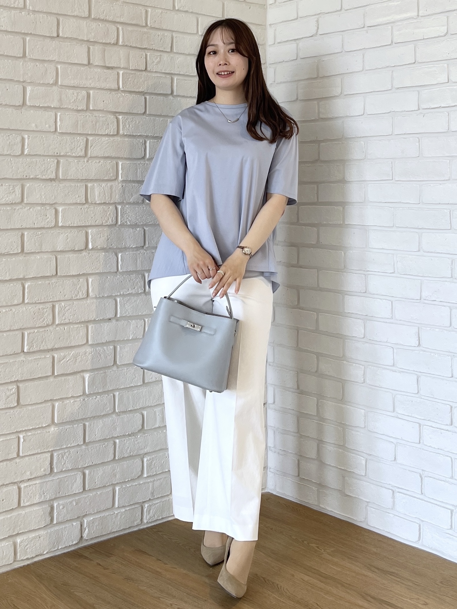 Saekoさんの「UNTITLED｜【洗える/Tシャツ】異素材ドッキングプルオーバー」を使ったコーディネート