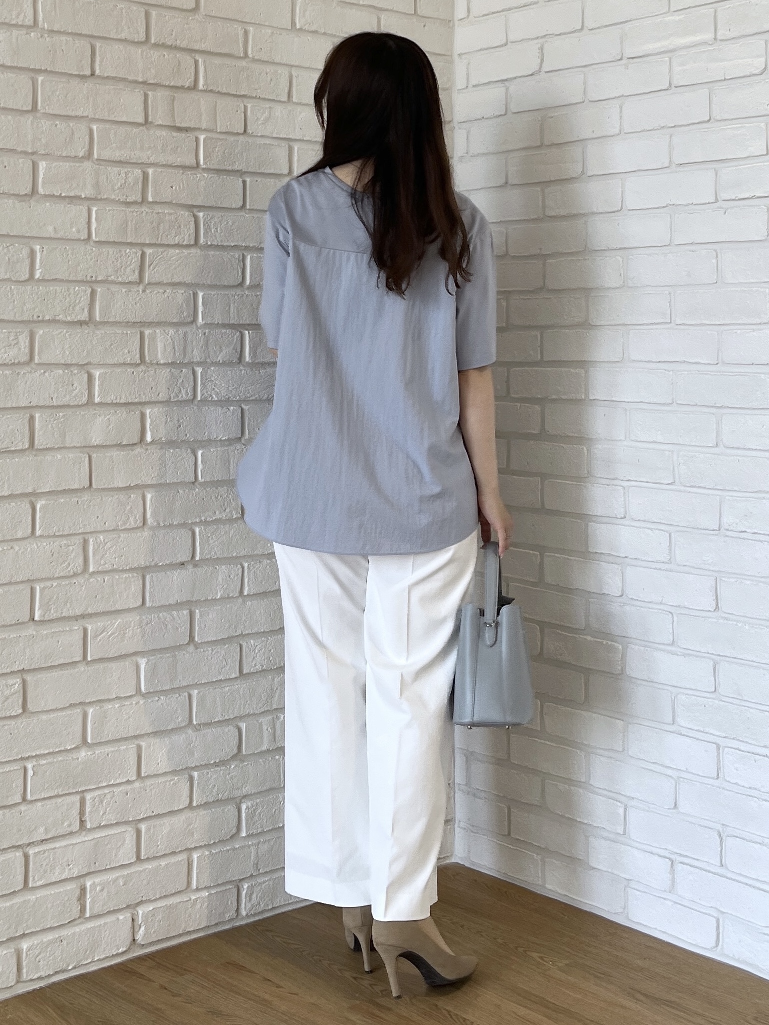 Saekoさんの「UNTITLED｜【洗える/Tシャツ】異素材ドッキングプルオーバー」を使ったコーディネート