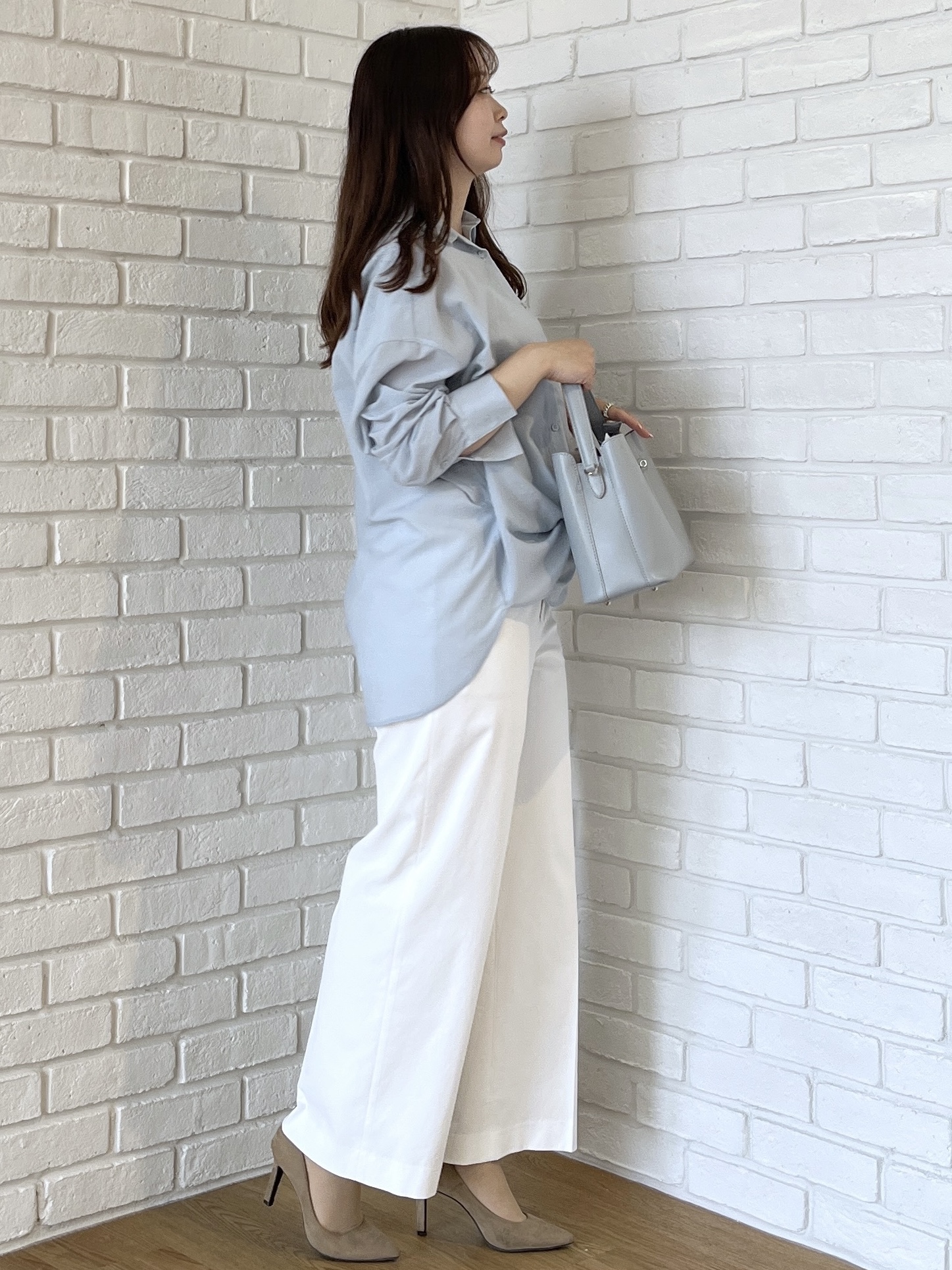 Saekoさんの「UNTITLED｜◆【楽な穿き心地/UV/接触冷感】クリーンワイドパンツ」を使ったコーディネート