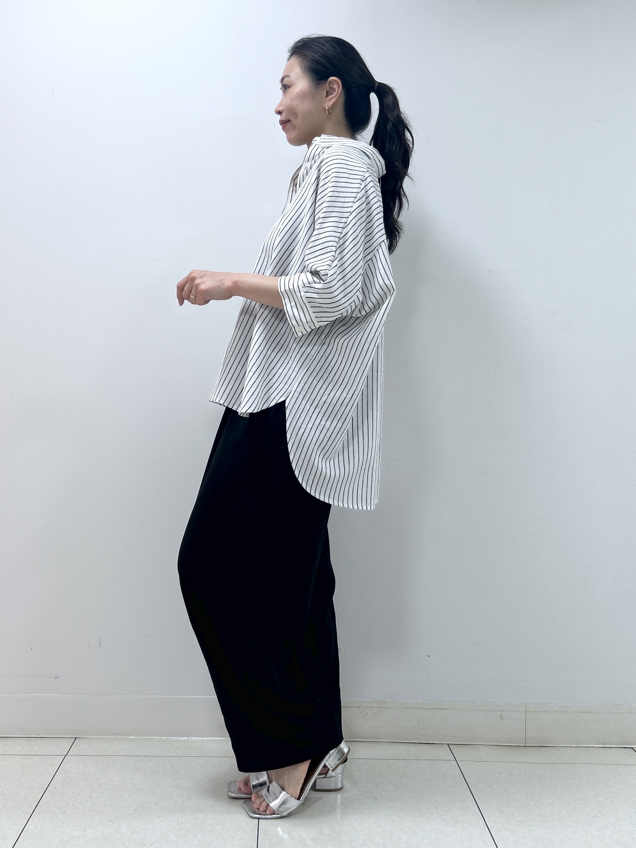 Kaiさんの「Dessin｜【セットアップ可/洗える】リネンブレンドドルマンシャツ」を使ったコーディネート