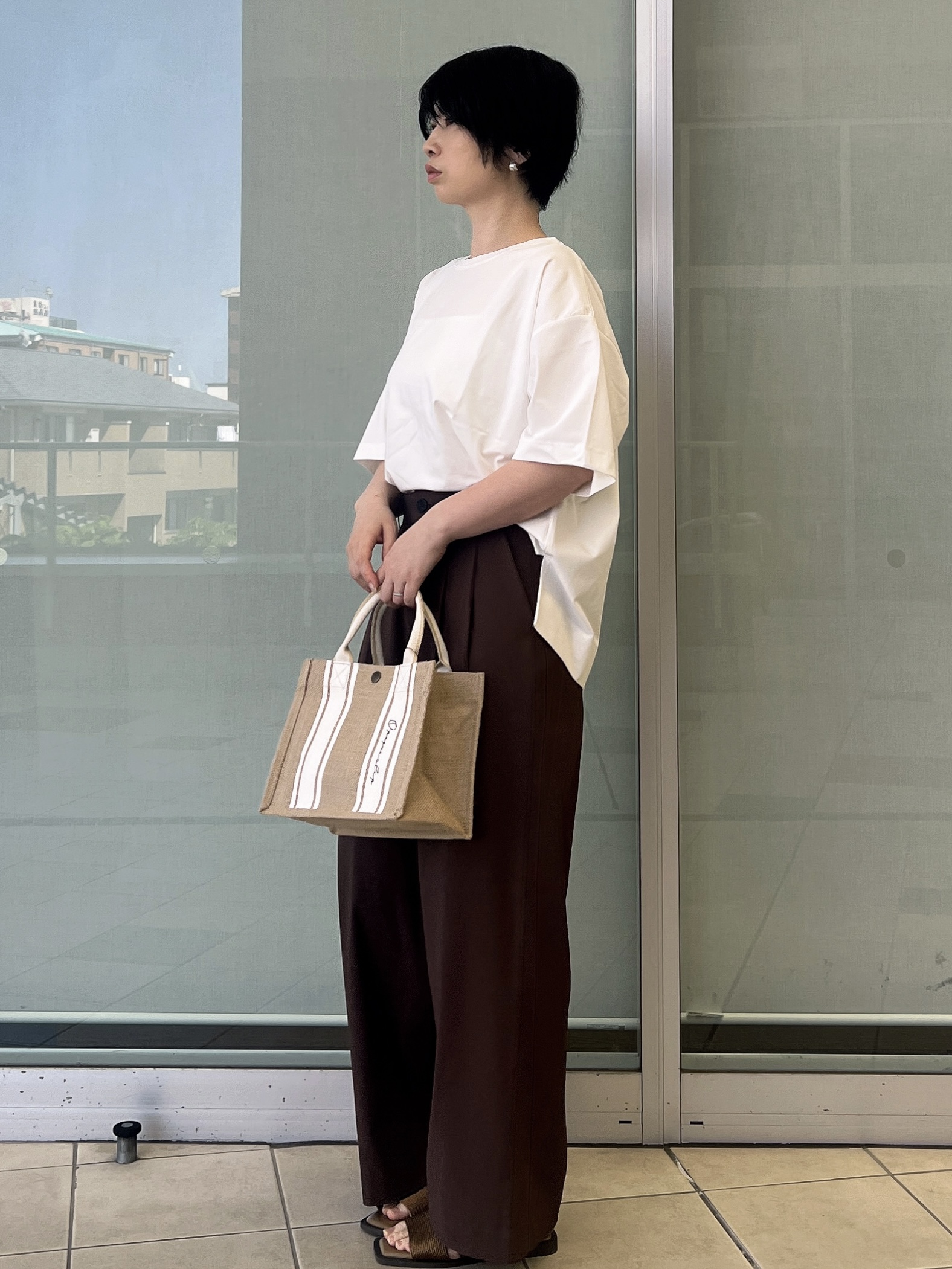 yo-koさんの「OPAQUE.CLIP｜【接触冷感】リラクシーカットソー《洗濯機OK》」を使ったコーディネート