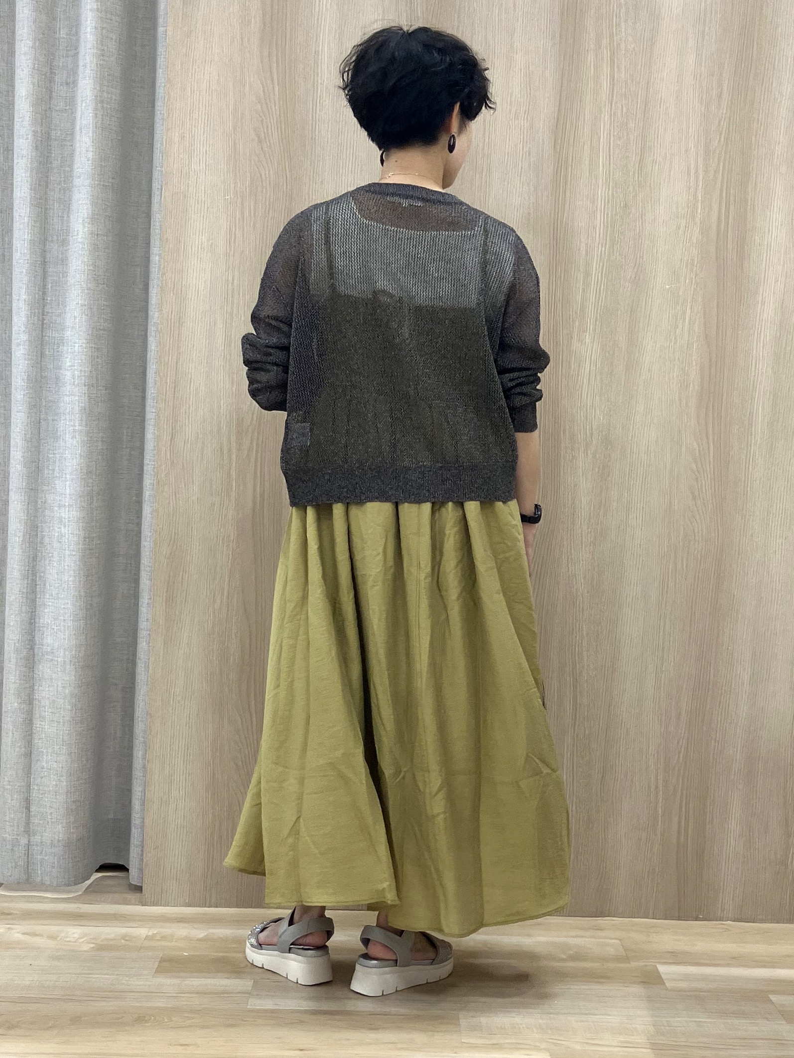 Keiさんの「grove｜【洗える】大人のシャーリングキャミワンピース」を使ったコーディネート