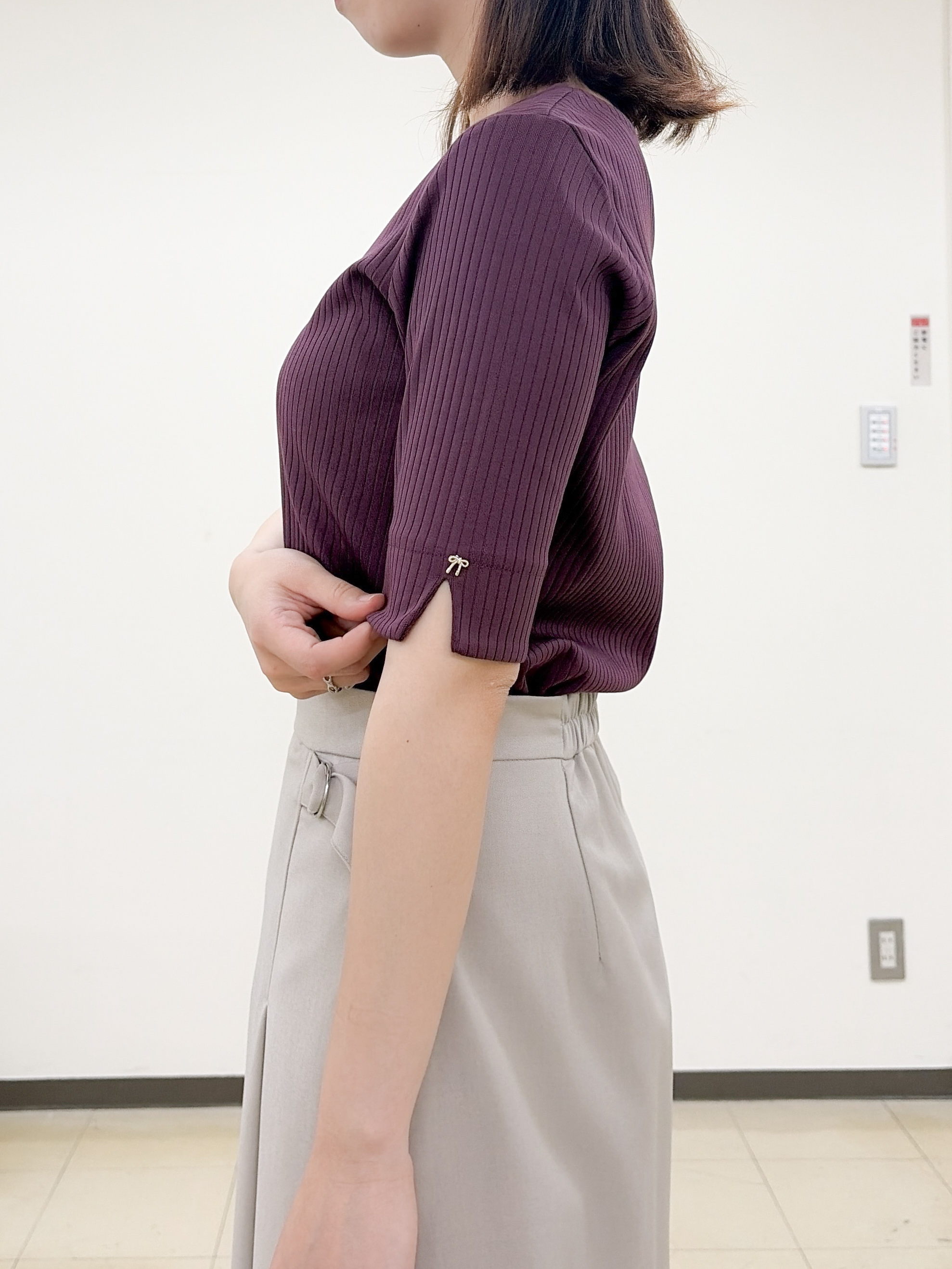 yurinaさんの「index｜【接触冷感】ハートネックリボンボタンワイドリブ《UVケア／洗濯機OK》」を使ったコーディネート