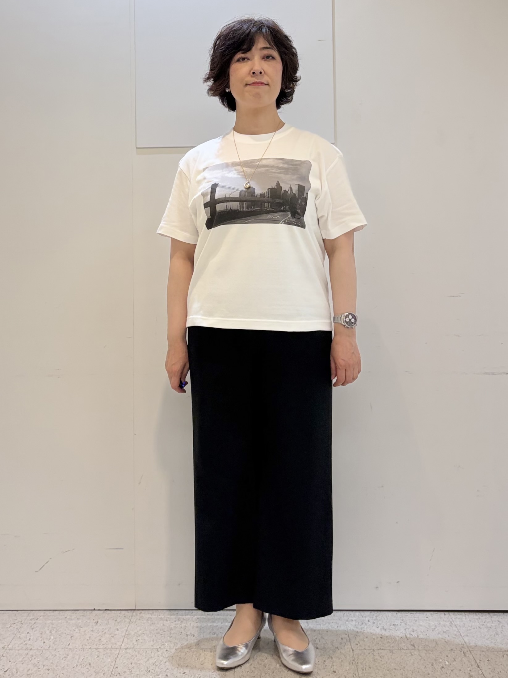 ヤスコさんの「Reflect｜リネンライクシャツブルゾン」を使ったコーディネート