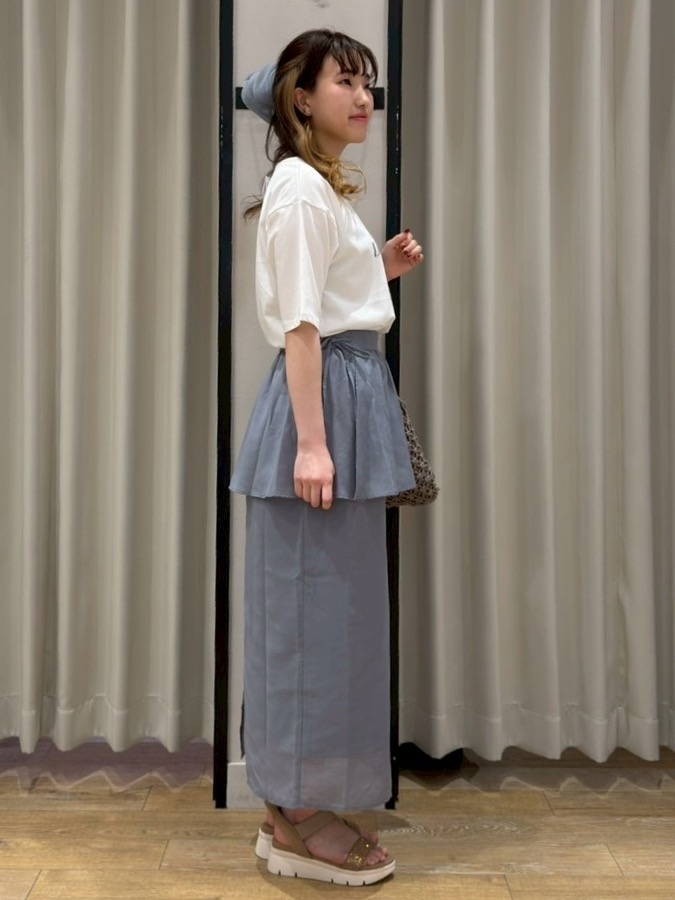 RUKAさんの「grove｜【UVカット/接触冷感】プリントアソート5分袖Tシャツ」を使ったコーディネート